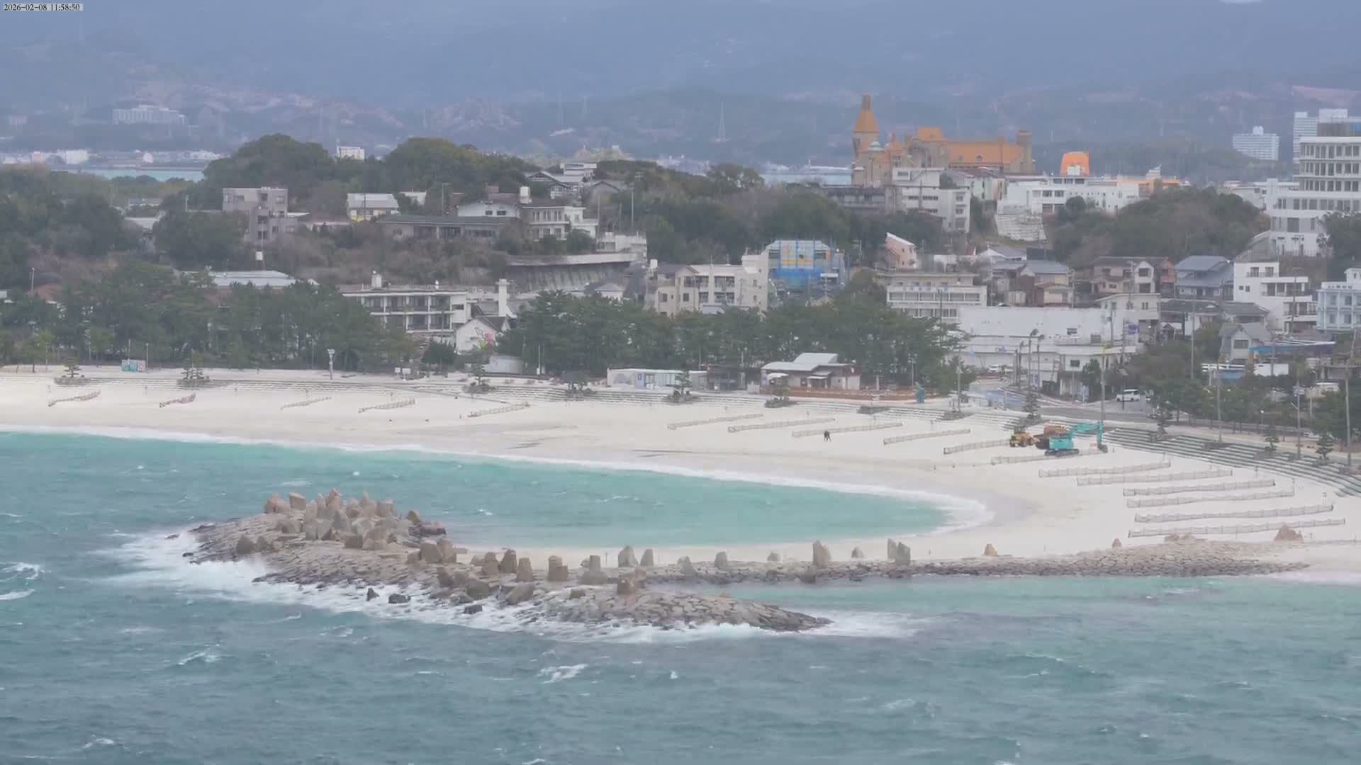 Wakayama, Shirahama Town & Beach ( 和歌山県白浜町とビーチ ) Skyline Live Cam - Shirahama, Nishimuro, Wakayama, Kansai, Honshu, Japan