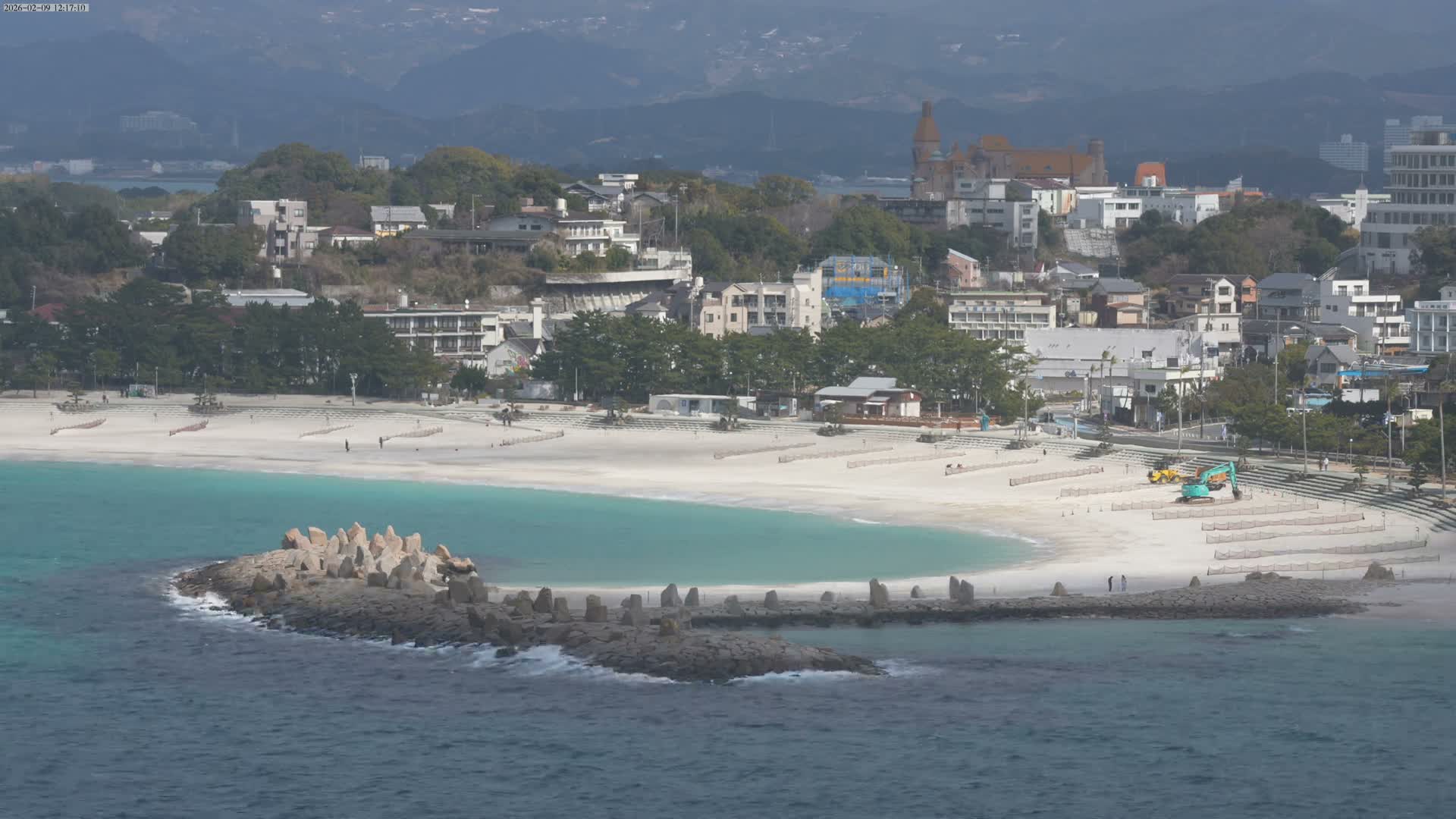 Wakayama, Shirahama Town & Beach ( 和歌山県白浜町とビーチ ) Skyline Live Cam - Shirahama, Nishimuro, Wakayama, Kansai, Honshu, Japan