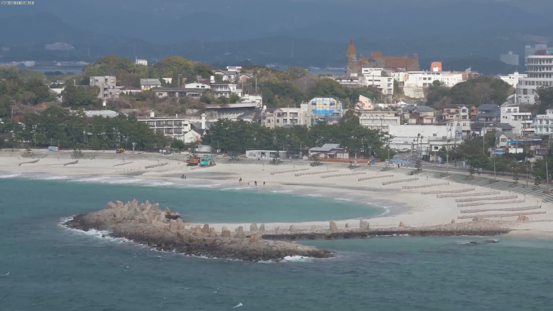 Wakayama, Shirahama Town & Beach ( 和歌山県白浜町とビーチ ) Skyline Live Cam - Shirahama, Nishimuro, Wakayama, Kansai, Honshu, Japan