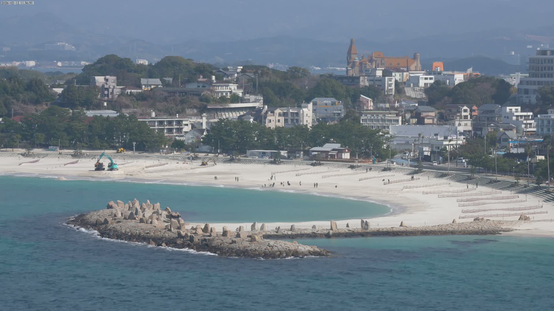 Wakayama, Shirahama Town & Beach ( 和歌山県白浜町とビーチ ) Skyline Live Cam - Shirahama, Nishimuro, Wakayama, Kansai, Honshu, Japan