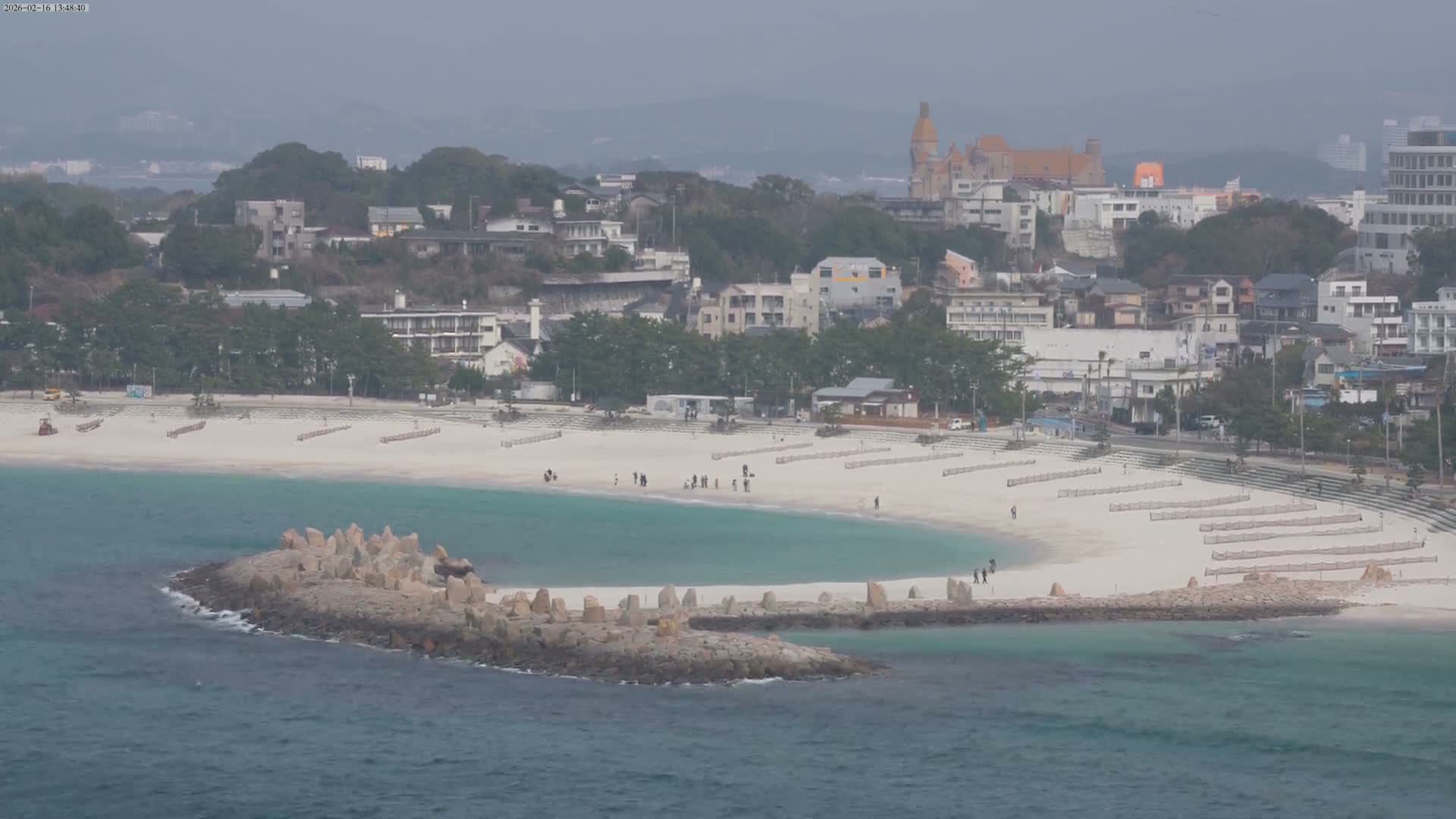 Wakayama, Shirahama Town & Beach ( 和歌山県白浜町とビーチ ) Skyline Live Cam - Shirahama, Nishimuro, Wakayama, Kansai, Honshu, Japan