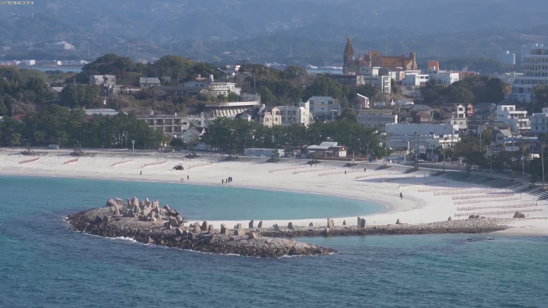 Wakayama, Shirahama Town & Beach ( 和歌山県白浜町とビーチ ) Skyline Live Cam - Shirahama, Nishimuro, Wakayama, Kansai, Honshu, Japan