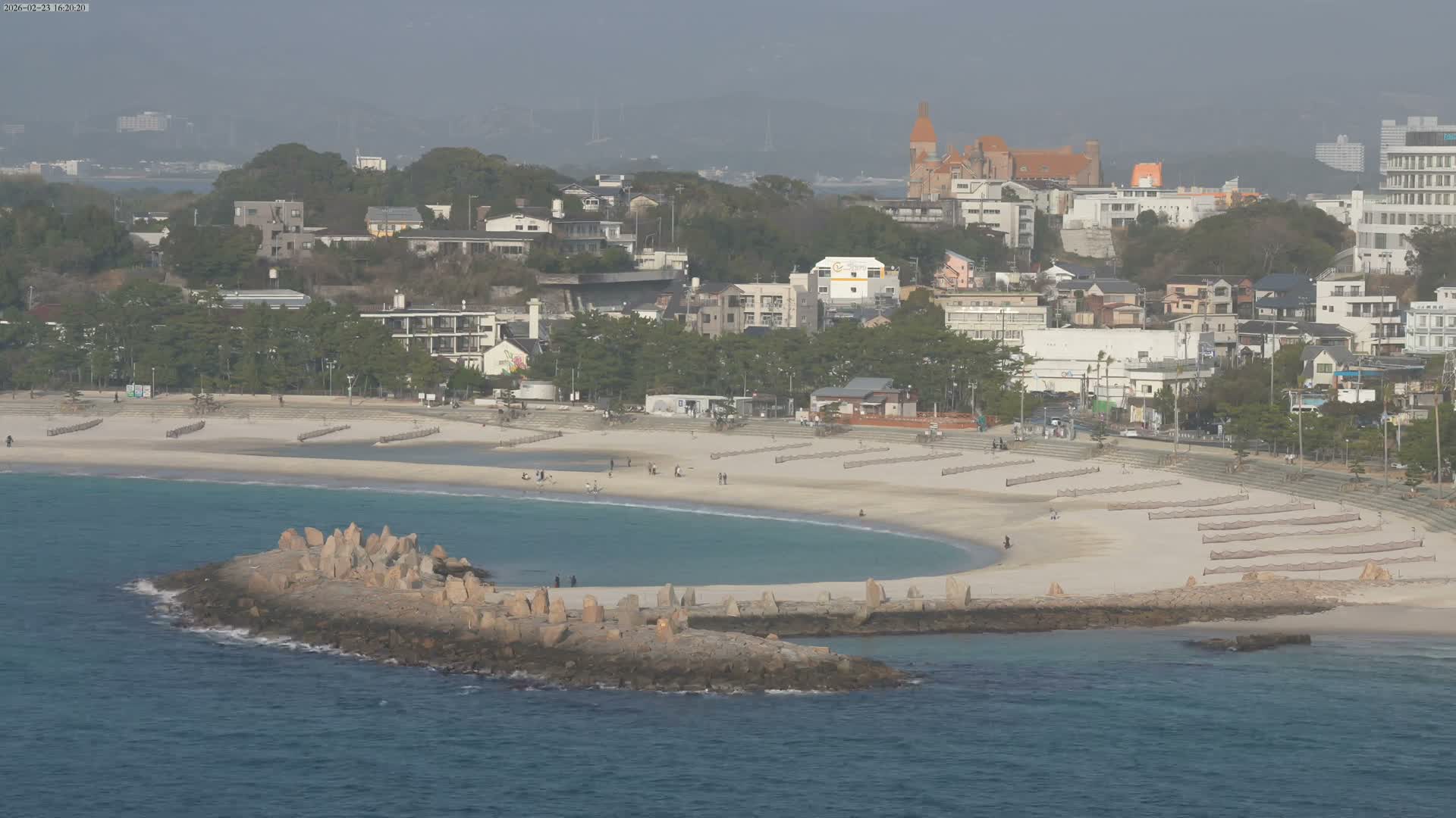 Wakayama, Shirahama Town & Beach ( 和歌山県白浜町とビーチ ) Skyline Live Cam - Shirahama, Nishimuro, Wakayama, Kansai, Honshu, Japan