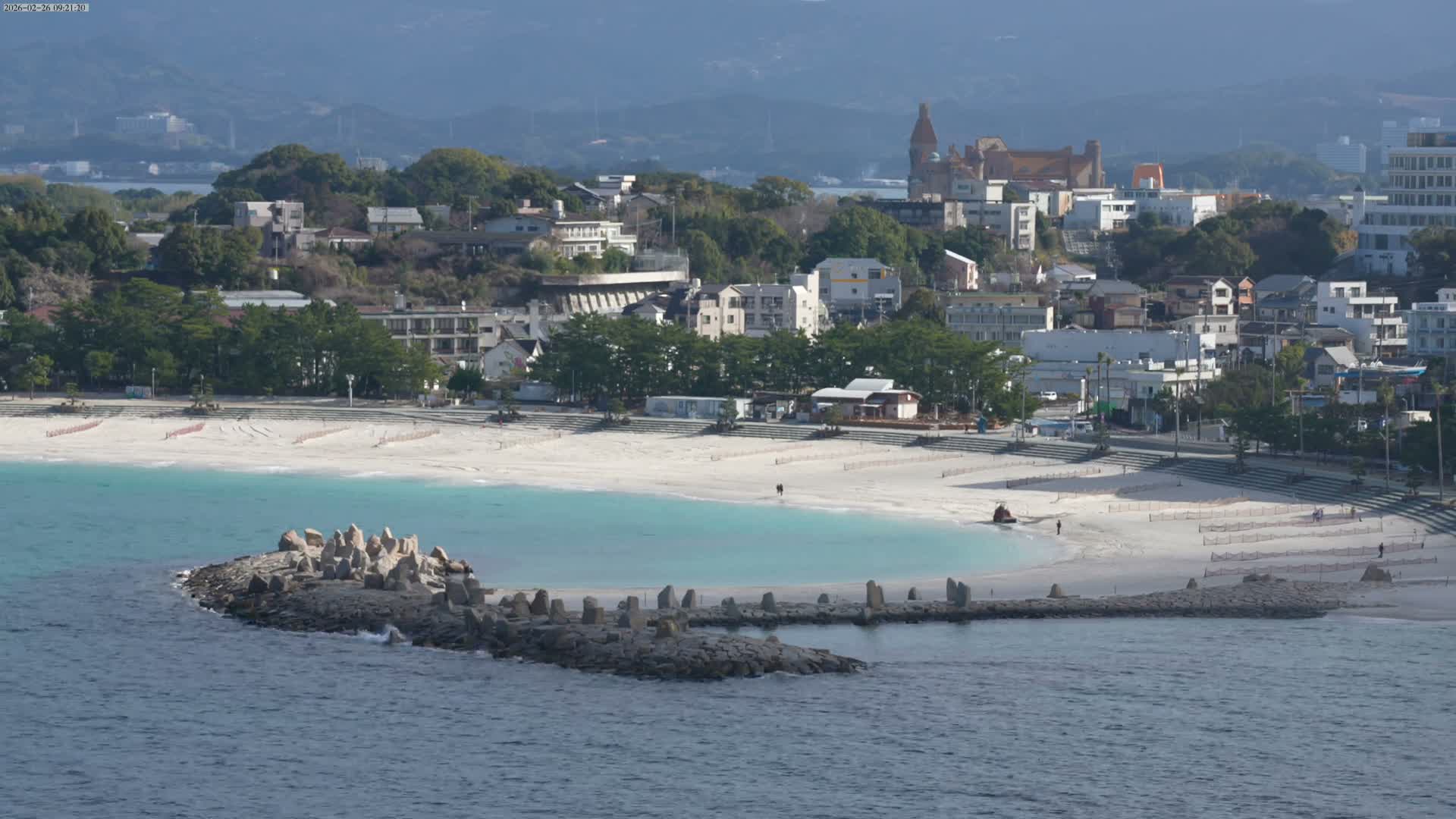 Wakayama, Shirahama Town & Beach ( 和歌山県白浜町とビーチ ) Skyline Live Cam - Shirahama, Nishimuro, Wakayama, Kansai, Honshu, Japan
