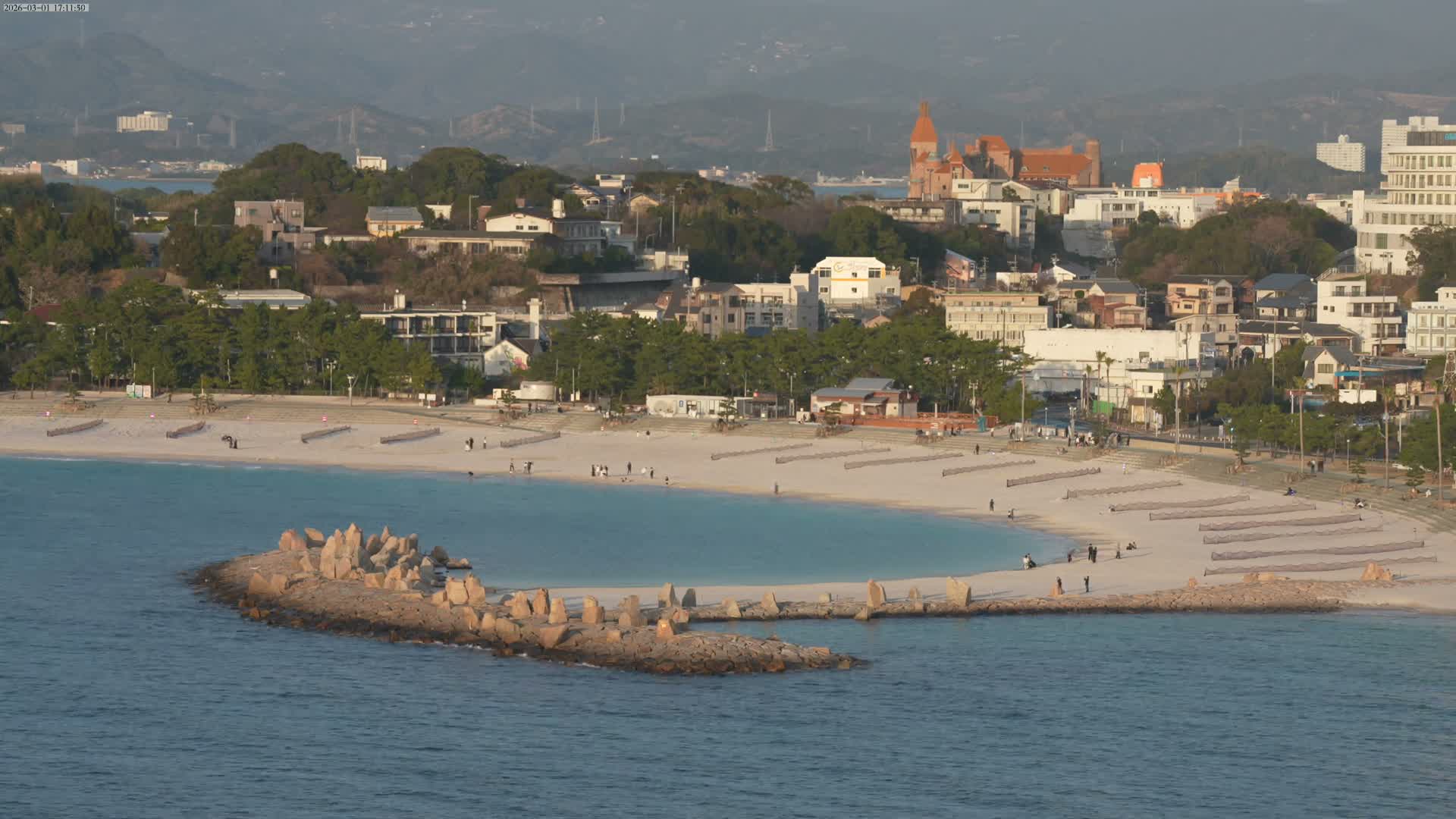 Wakayama, Shirahama Town & Beach ( 和歌山県白浜町とビーチ ) Skyline Live Cam - Shirahama, Nishimuro, Wakayama, Kansai, Honshu, Japan
