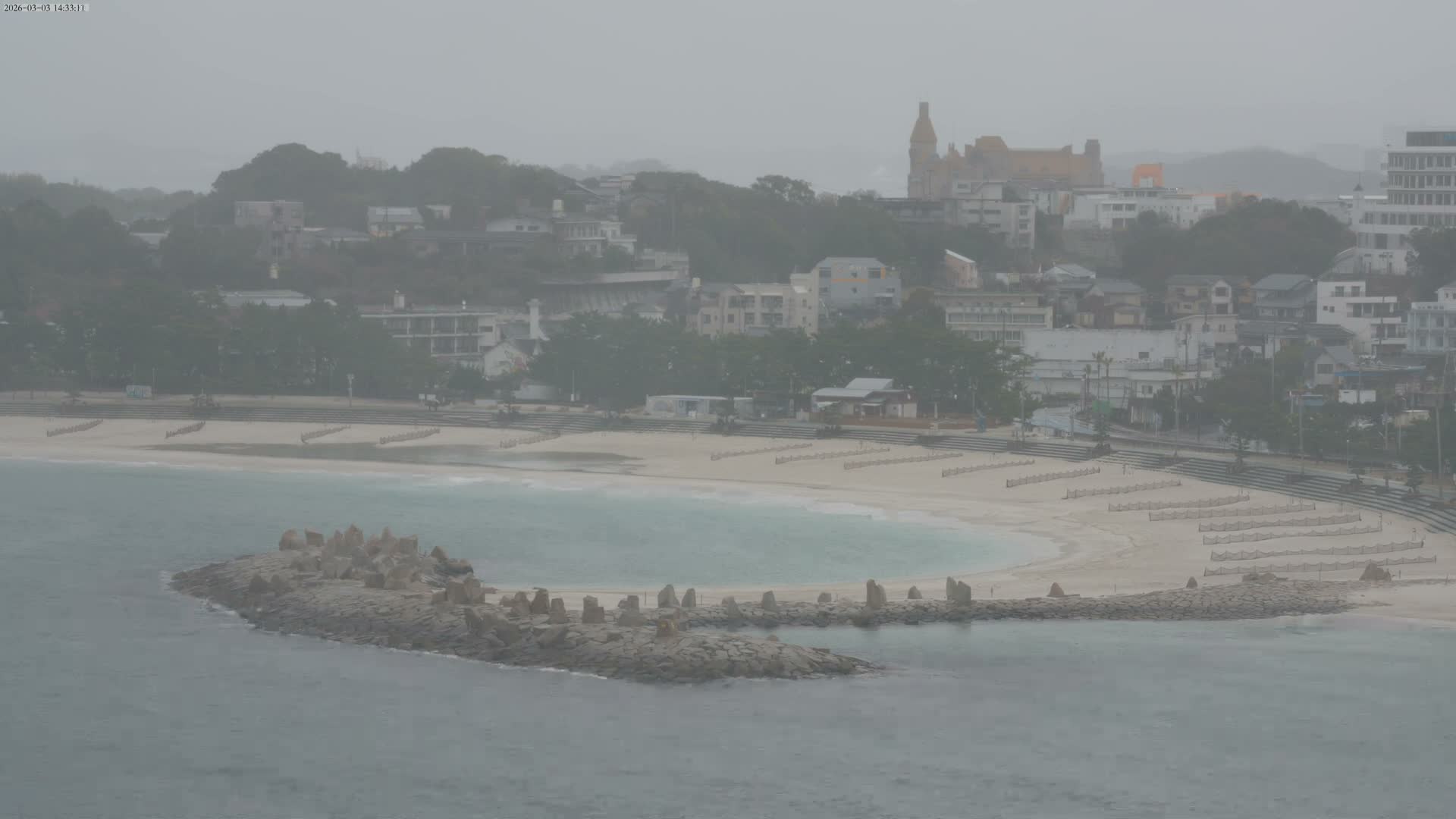 Wakayama, Shirahama Town & Beach ( 和歌山県白浜町とビーチ ) Skyline Live Cam - Shirahama, Nishimuro, Wakayama, Kansai, Honshu, Japan