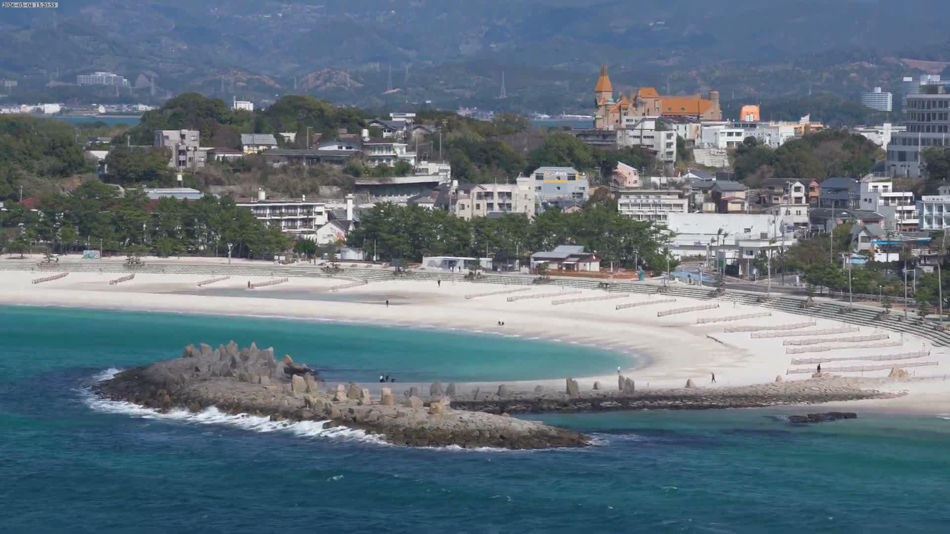 Wakayama, Shirahama Town & Beach ( 和歌山県白浜町とビーチ ) Skyline Live Cam - Shirahama, Nishimuro, Wakayama, Kansai, Honshu, Japan