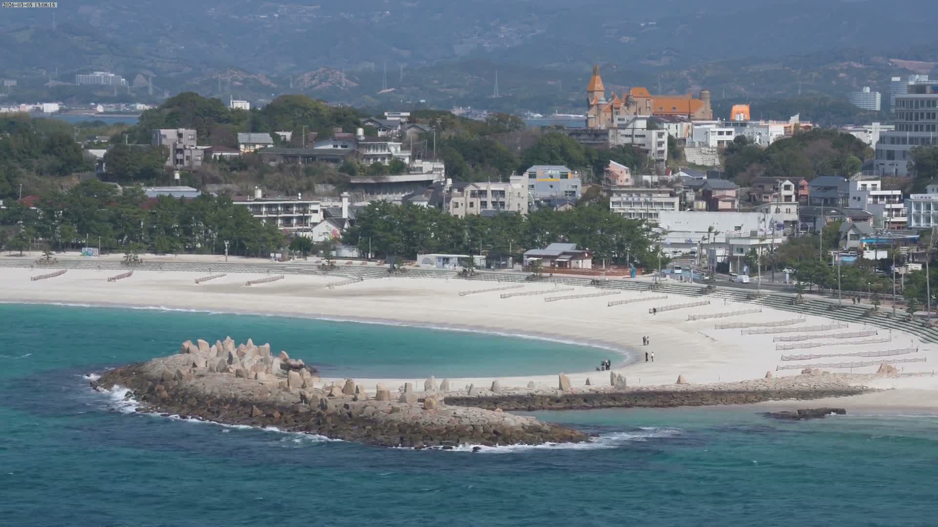 Wakayama, Shirahama Town & Beach ( 和歌山県白浜町とビーチ ) Skyline Live Cam - Shirahama, Nishimuro, Wakayama, Kansai, Honshu, Japan