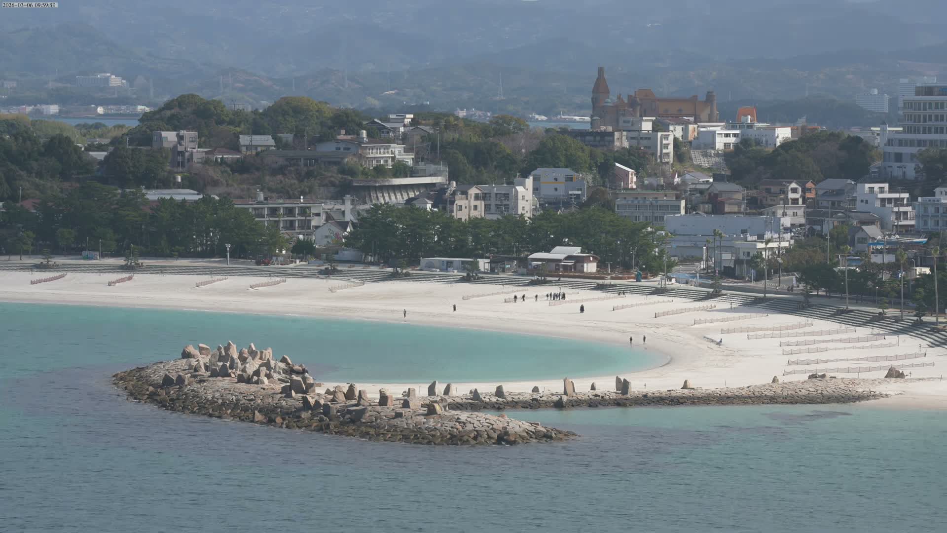 Wakayama, Shirahama Town & Beach ( 和歌山県白浜町とビーチ ) Skyline Live Cam - Shirahama, Nishimuro, Wakayama, Kansai, Honshu, Japan