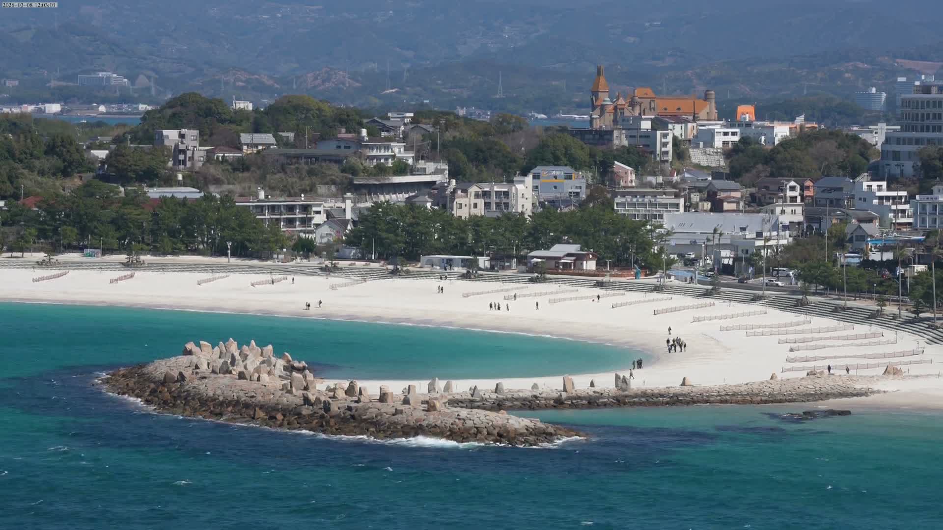 Wakayama, Shirahama Town & Beach ( 和歌山県白浜町とビーチ ) Skyline Live Cam - Shirahama, Nishimuro, Wakayama, Kansai, Honshu, Japan