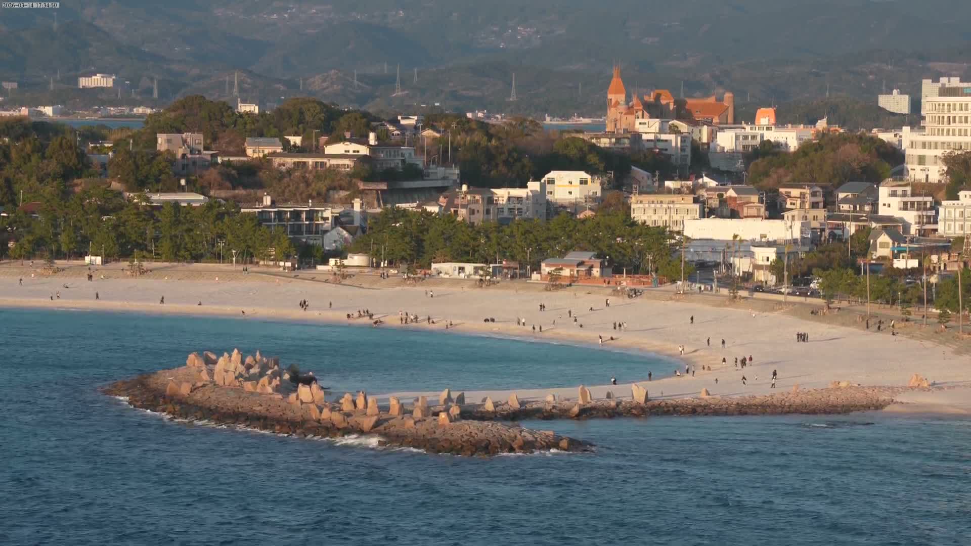 Wakayama, Shirahama Town & Beach ( 和歌山県白浜町とビーチ ) Skyline Live Cam - Shirahama, Nishimuro, Wakayama, Kansai, Honshu, Japan