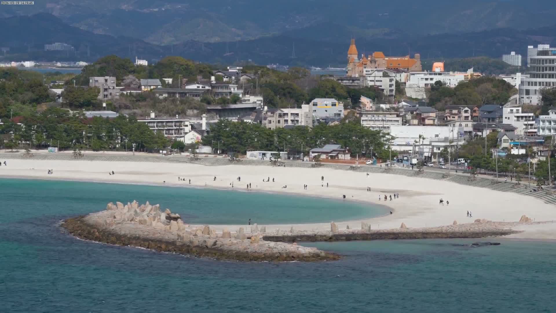 Wakayama, Shirahama Town & Beach ( 和歌山県白浜町とビーチ ) Skyline Live Cam - Shirahama, Nishimuro, Wakayama, Kansai, Honshu, Japan