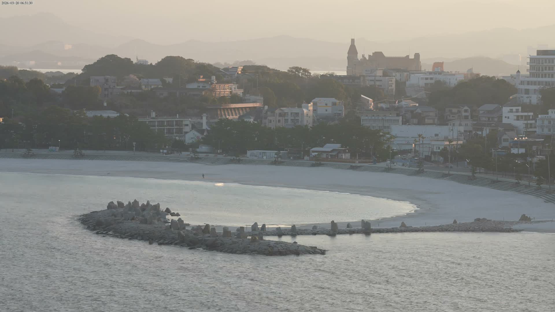 Wakayama, Shirahama Town & Beach ( 和歌山県白浜町とビーチ ) Skyline Live Cam - Shirahama, Nishimuro, Wakayama, Kansai, Honshu, Japan