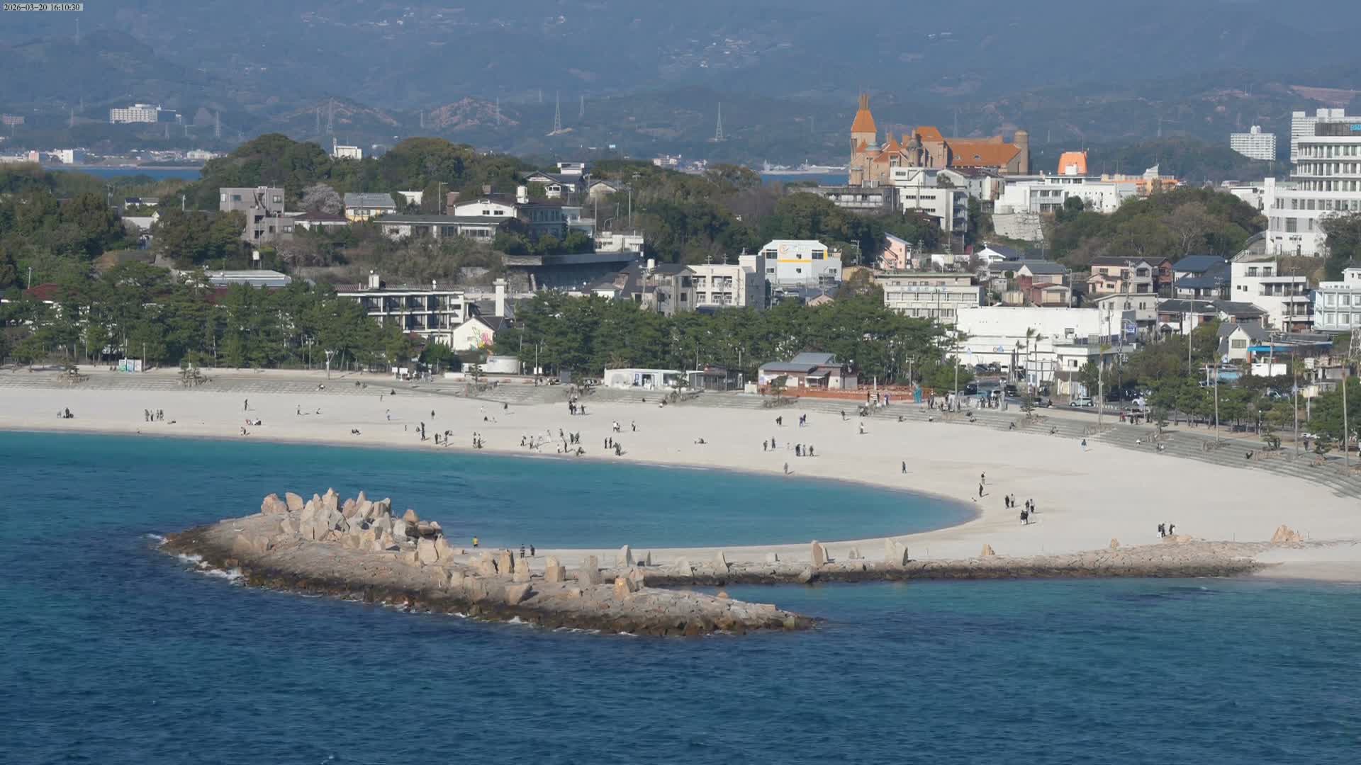 Wakayama, Shirahama Town & Beach ( 和歌山県白浜町とビーチ ) Skyline Live Cam - Shirahama, Nishimuro, Wakayama, Kansai, Honshu, Japan