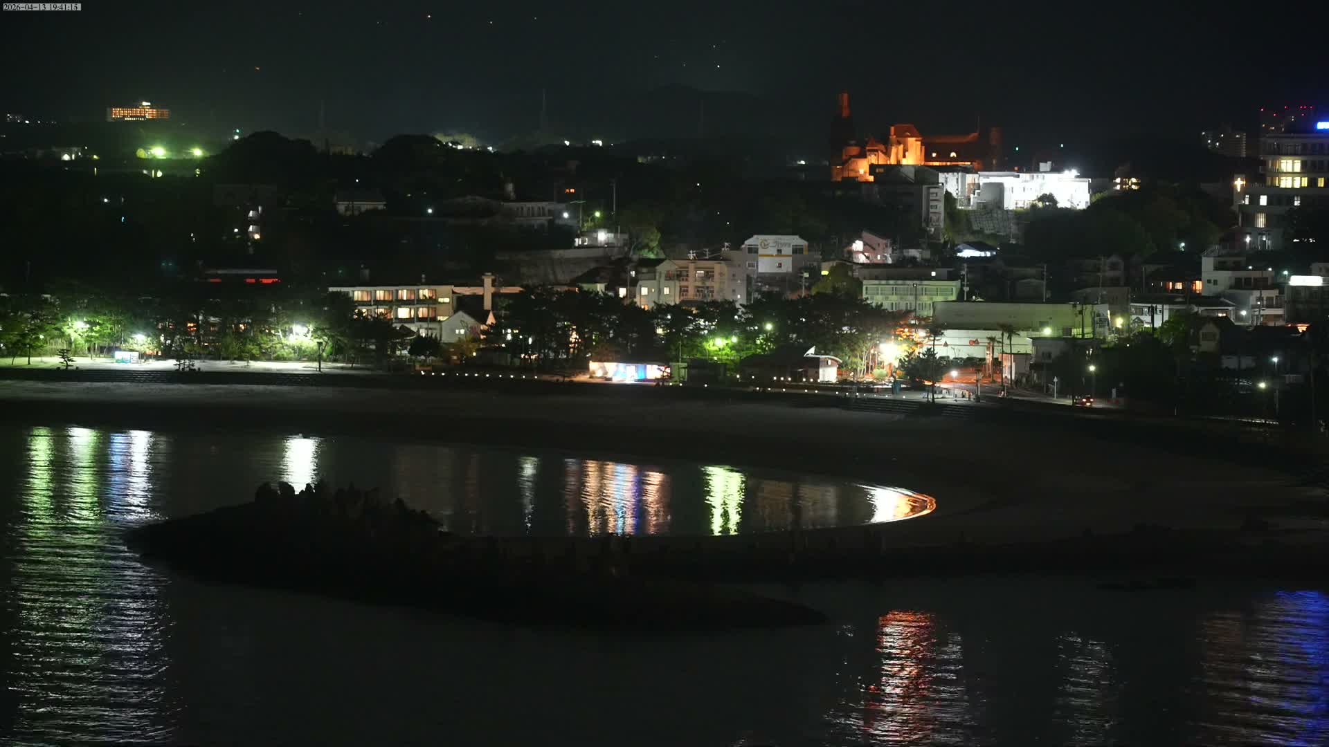 Wakayama, Shirahama Town & Beach ( 和歌山県白浜町とビーチ ) Skyline Live Cam - Shirahama, Nishimuro, Wakayama, Kansai, Honshu, Japan