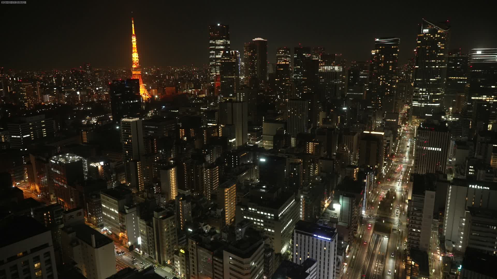 Tokyo West Skyline View from Shiodome Live Cam - Shiodome, Minato-ku, Tokyo, Kantō, Honshu, Japan