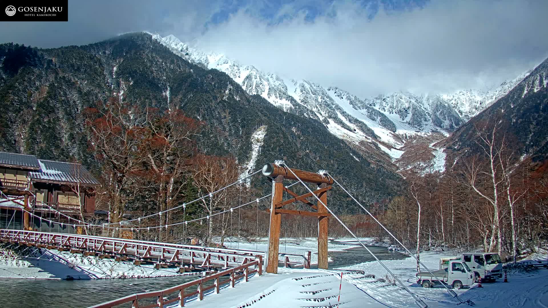 Kamikochi Valley & Hida Mountains Mt. Hotaka (Hida Samnyaku) 上高地渓谷・飛騨山脈 武尊山（飛騨山脈）View Live Cam - Kamikochi, Azumi, ( Matsumoto, Nagano ) , Nagano, Chubu, Japan