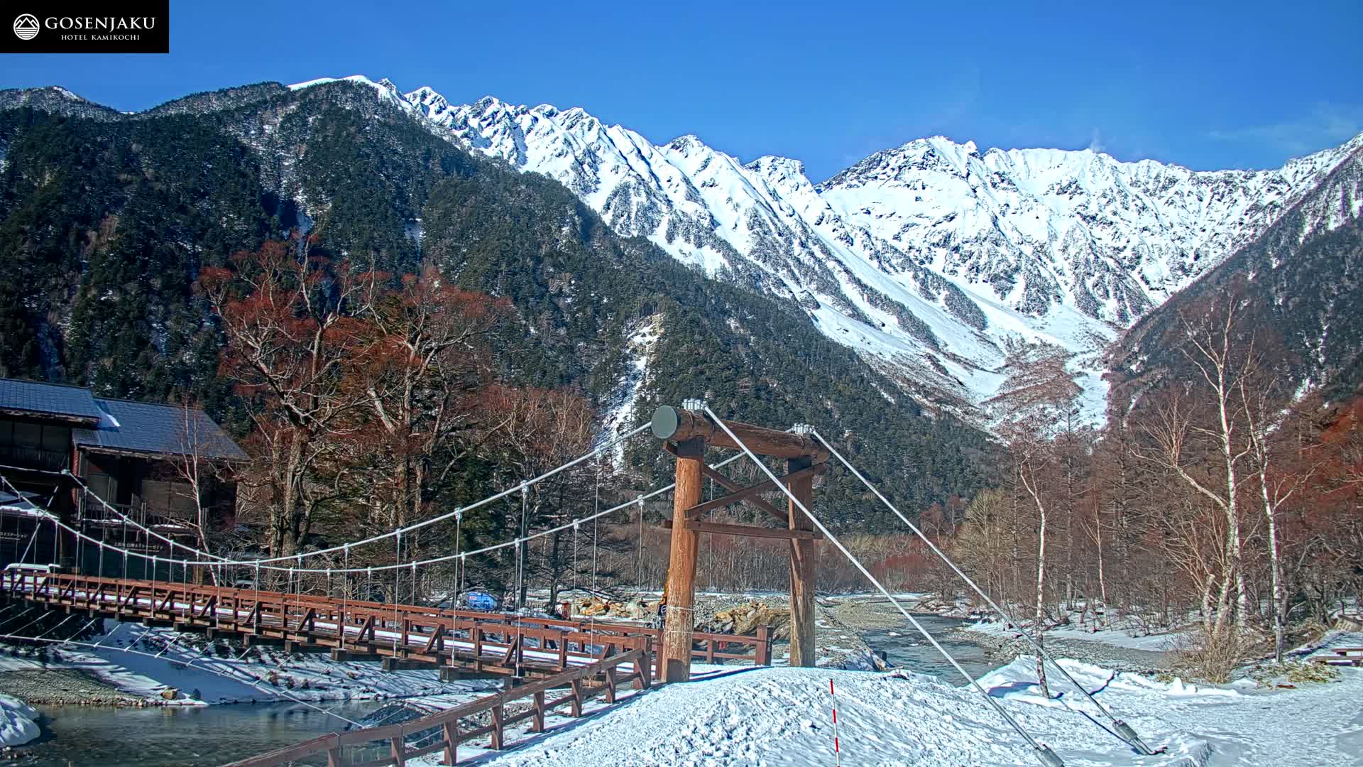 Kamikochi Valley & Hida Mountains Mt. Hotaka (Hida Samnyaku) 上高地渓谷・飛騨山脈 武尊山（飛騨山脈）View Live Cam - Kamikochi, Azumi, ( Matsumoto, Nagano ) , Nagano, Chubu, Japan