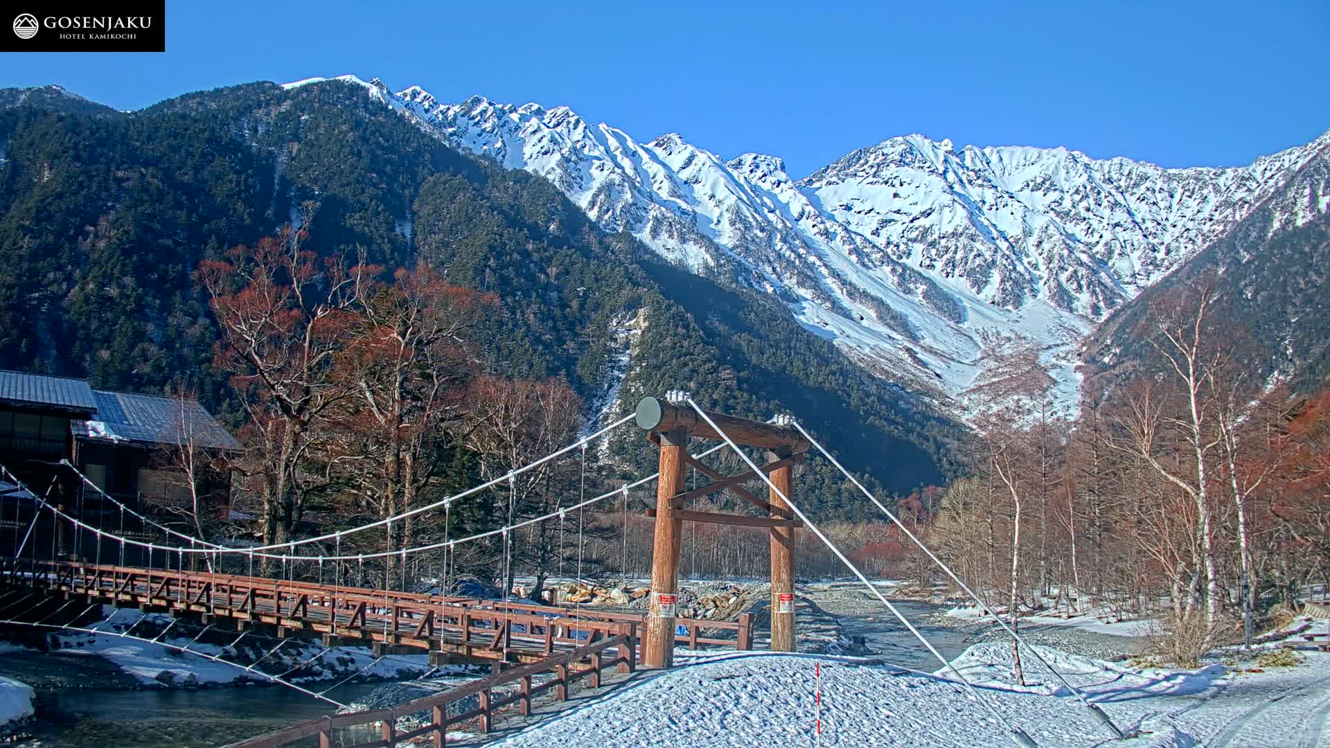 Kamikochi Valley & Hida Mountains Mt. Hotaka (Hida Samnyaku) 上高地渓谷・飛騨山脈 武尊山（飛騨山脈）View Live Cam - Kamikochi, Azumi, ( Matsumoto, Nagano ) , Nagano, Chubu, Japan