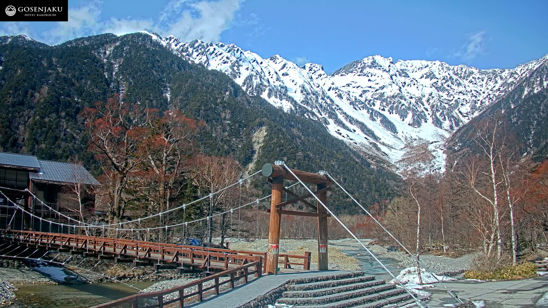 Kamikochi Valley & Hida Mountains Mt. Hotaka (Hida Samnyaku) 上高地渓谷・飛騨山脈 武尊山（飛騨山脈）View Live Cam - Kamikochi, Azumi, ( Matsumoto, Nagano ) , Nagano, Chubu, Japan