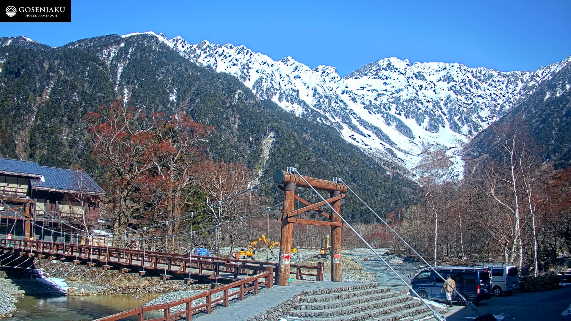 Kamikochi Valley & Hida Mountains Mt. Hotaka (Hida Samnyaku) 上高地渓谷・飛騨山脈 武尊山（飛騨山脈）View Live Cam - Kamikochi, Azumi, ( Matsumoto, Nagano ) , Nagano, Chubu, Japan