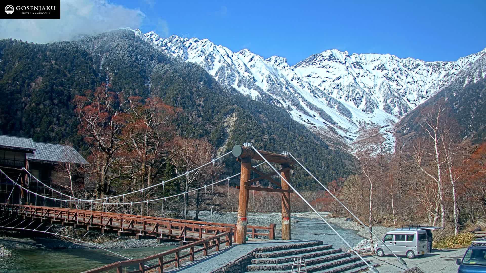Kamikochi Valley & Hida Mountains Mt. Hotaka (Hida Samnyaku) 上高地渓谷・飛騨山脈 武尊山（飛騨山脈）View Live Cam - Kamikochi, Azumi, ( Matsumoto, Nagano ) , Nagano, Chubu, Japan