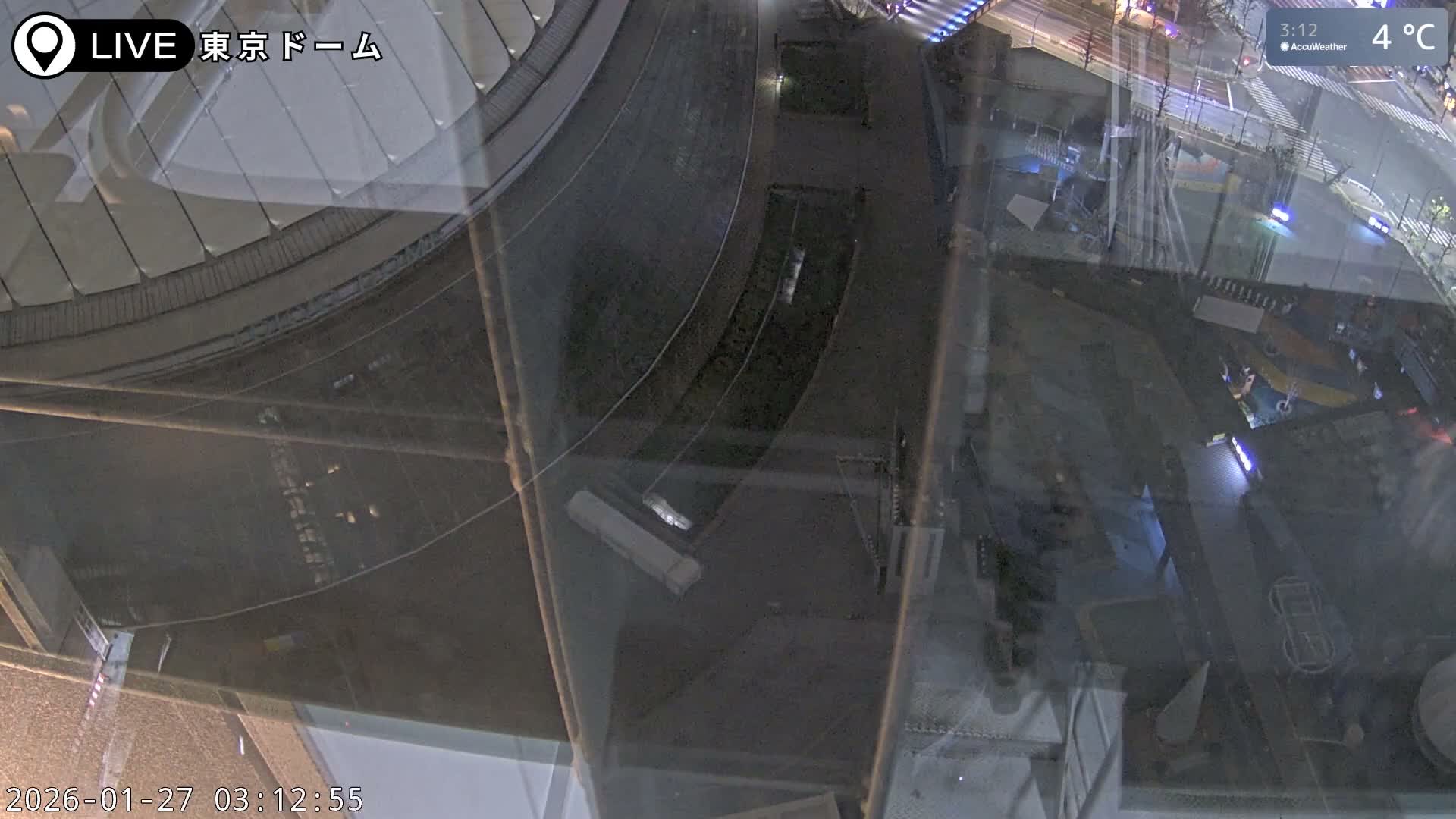 Tokyo Dome City & Tokyo Dome Stadium Live Cam  ( 東京ドームシティスタジアム ) Live Cam - 1 Chome, Koraku, Bunkyo-ku, Tokyo, Kantō, Honshu, Japan