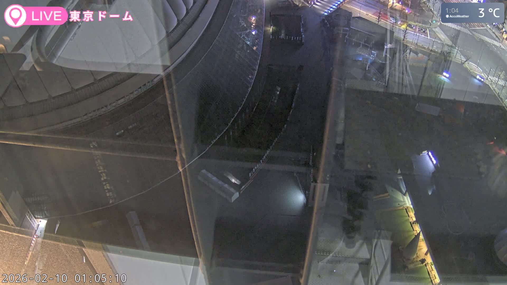 Tokyo Dome City & Tokyo Dome Stadium Live Cam  ( 東京ドームシティスタジアム ) Live Cam - 1 Chome, Koraku, Bunkyo-ku, Tokyo, Kantō, Honshu, Japan