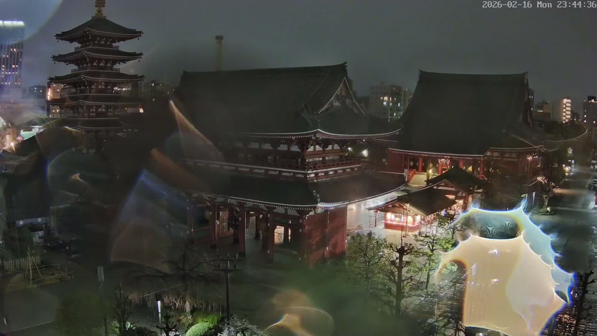 Tokyo, Sensoji Temple from Hozomon Gate Live Cam - 2 Chome, Asakusa, Taito-ku, Tokyo, Kantō, Honshu, Japan