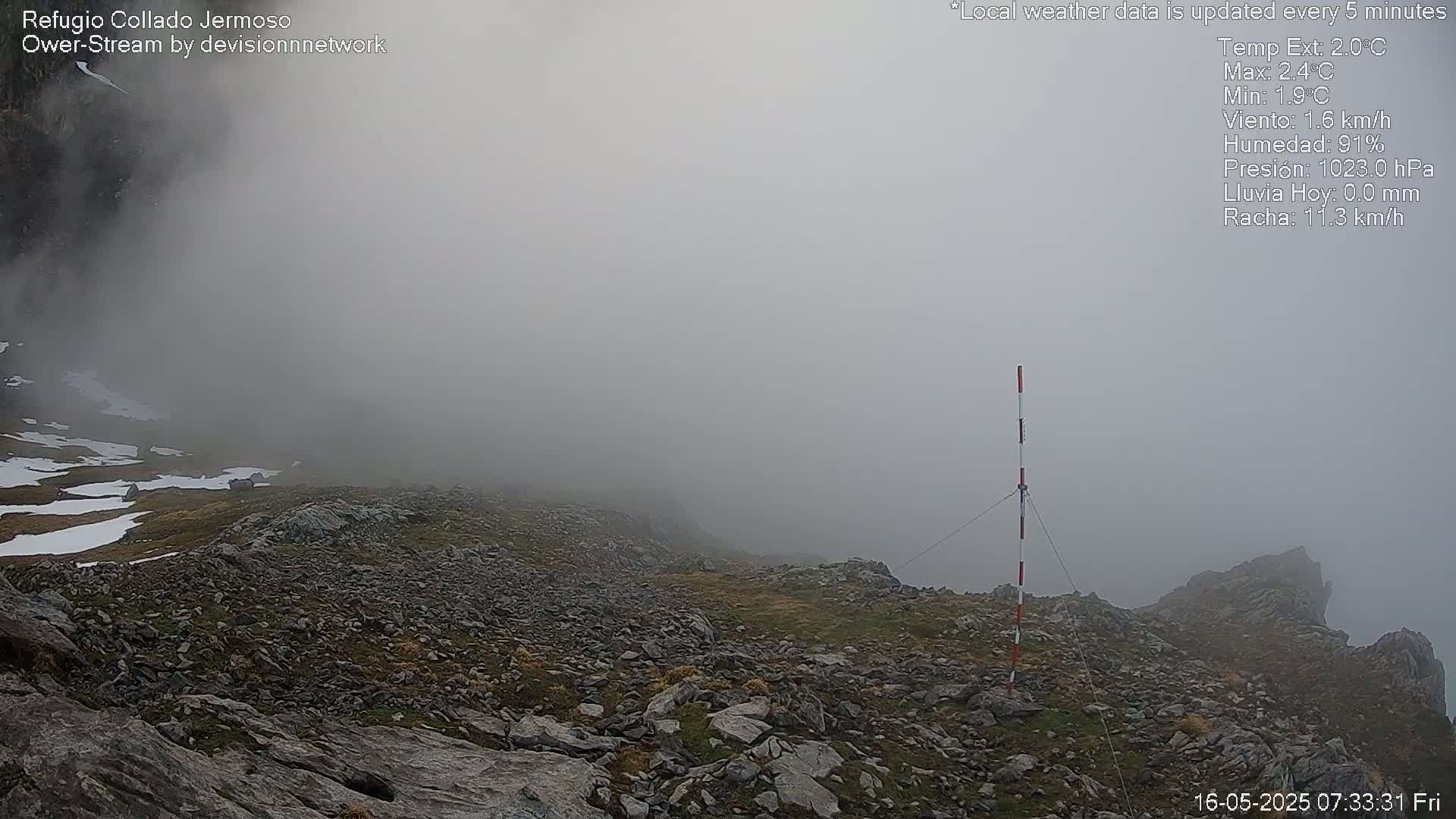 Picos de Europa Mountain Range Collado Jermoso Refuge Live Cam - León, Castila&Leon, Spain