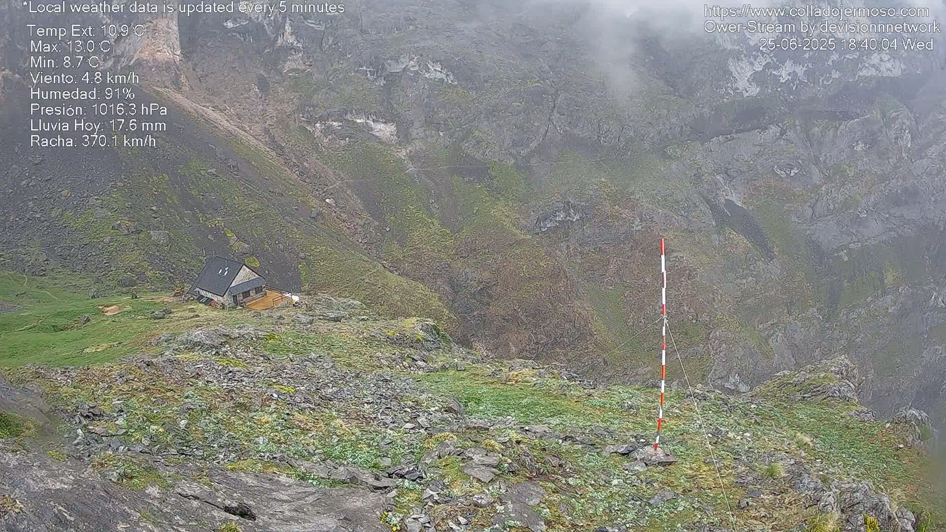 Picos de Europa Mountain Range Collado Jermoso Refuge Live Cam - León, Castila&Leon, Spain