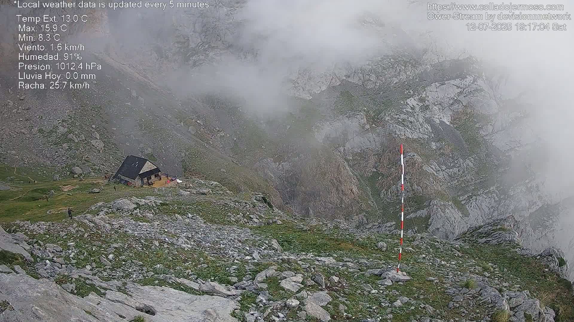 Picos de Europa Mountain Range Collado Jermoso Refuge Live Cam - León, Castila&Leon, Spain