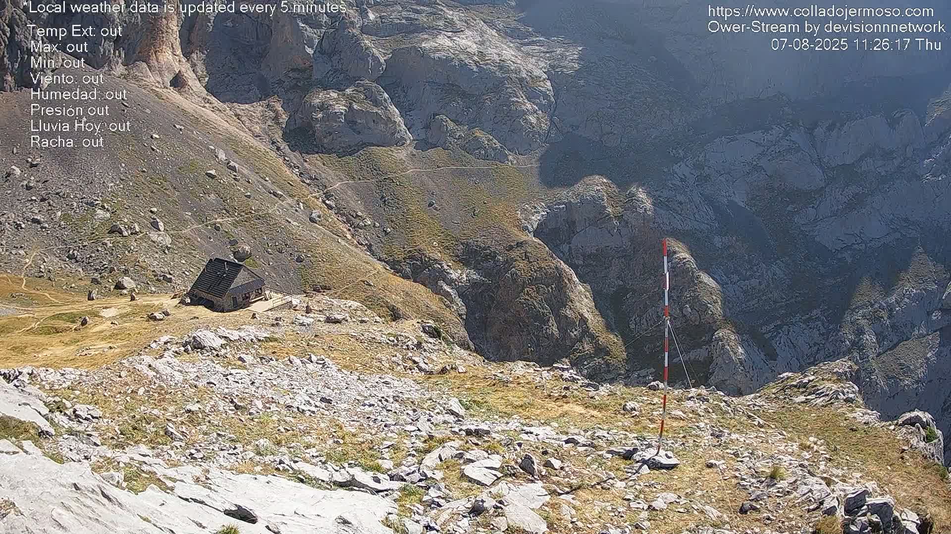 Picos de Europa Mountain Range Collado Jermoso Refuge Live Cam - León, Castila&Leon, Spain