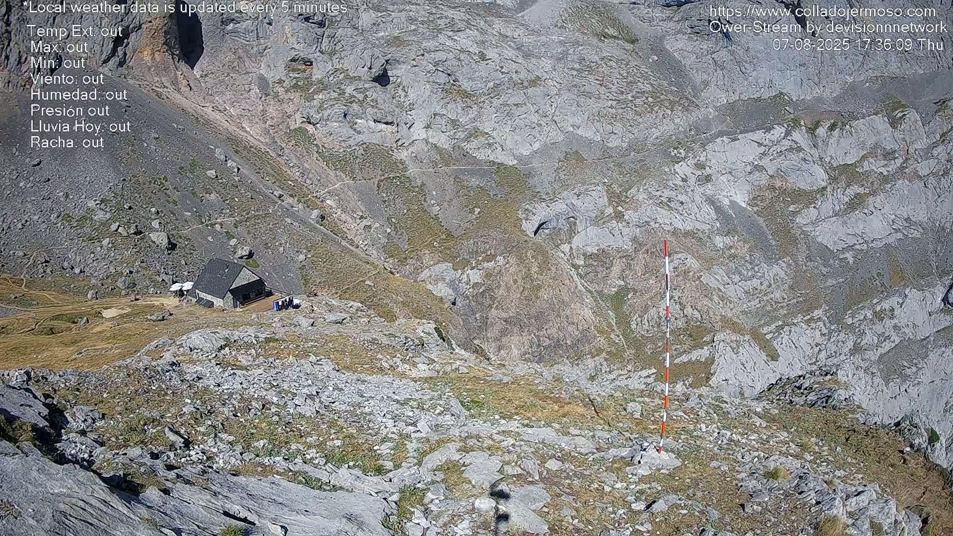 Picos de Europa Mountain Range Collado Jermoso Refuge Live Cam - León, Castila&Leon, Spain