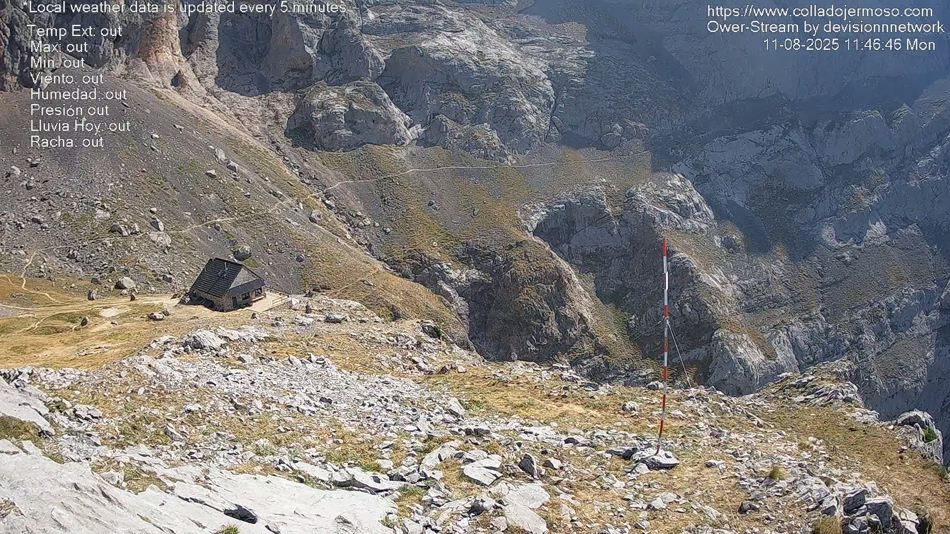 Picos de Europa Mountain Range Collado Jermoso Refuge Live Cam - León, Castila&Leon, Spain