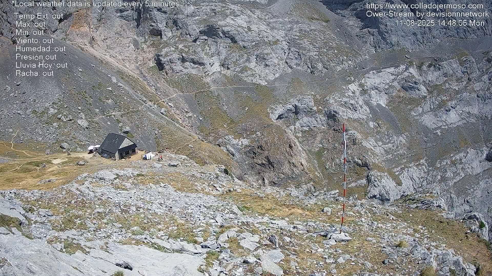 Picos de Europa Mountain Range Collado Jermoso Refuge Live Cam - León, Castila&Leon, Spain