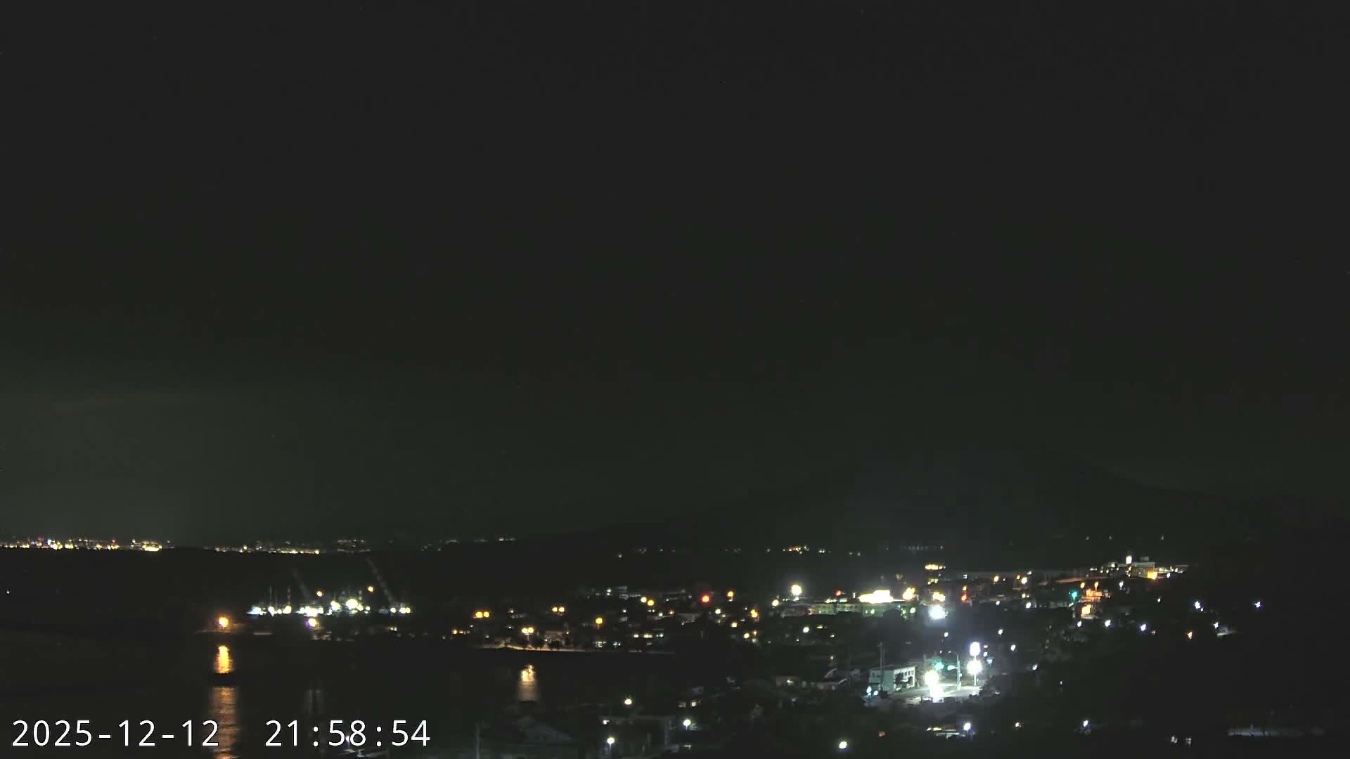 Tarumizu City Skyline & Sakurajima Living Volcano View ( 垂水市のスカイラインと桜島の活火山ビュー ) Live Cam - Hamabira, Tarumizu, Kagoshima Prefecture, Kyushu, Japan