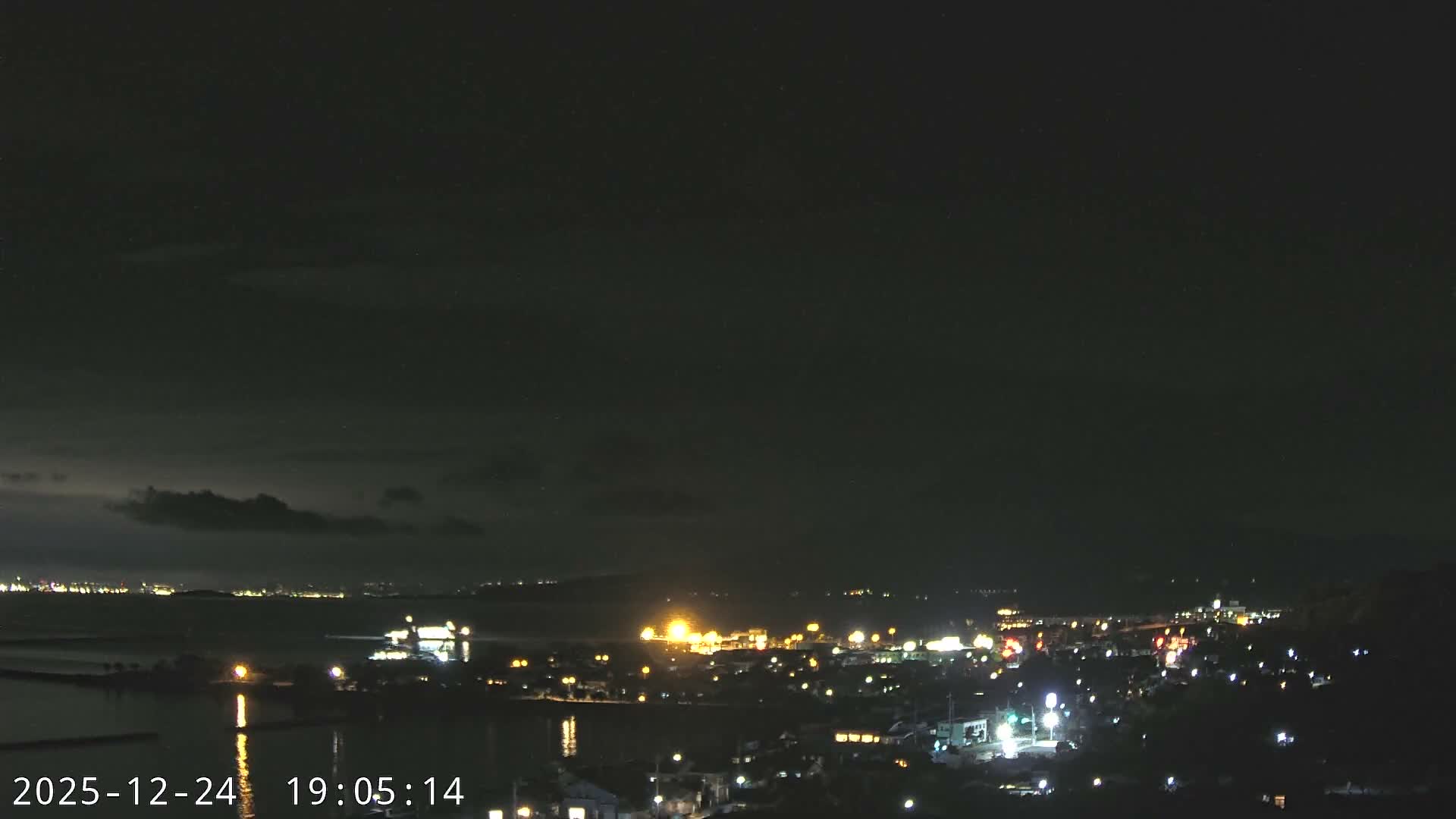 Tarumizu City Skyline & Sakurajima Living Volcano View ( 垂水市のスカイラインと桜島の活火山ビュー ) Live Cam - Hamabira, Tarumizu, Kagoshima Prefecture, Kyushu, Japan