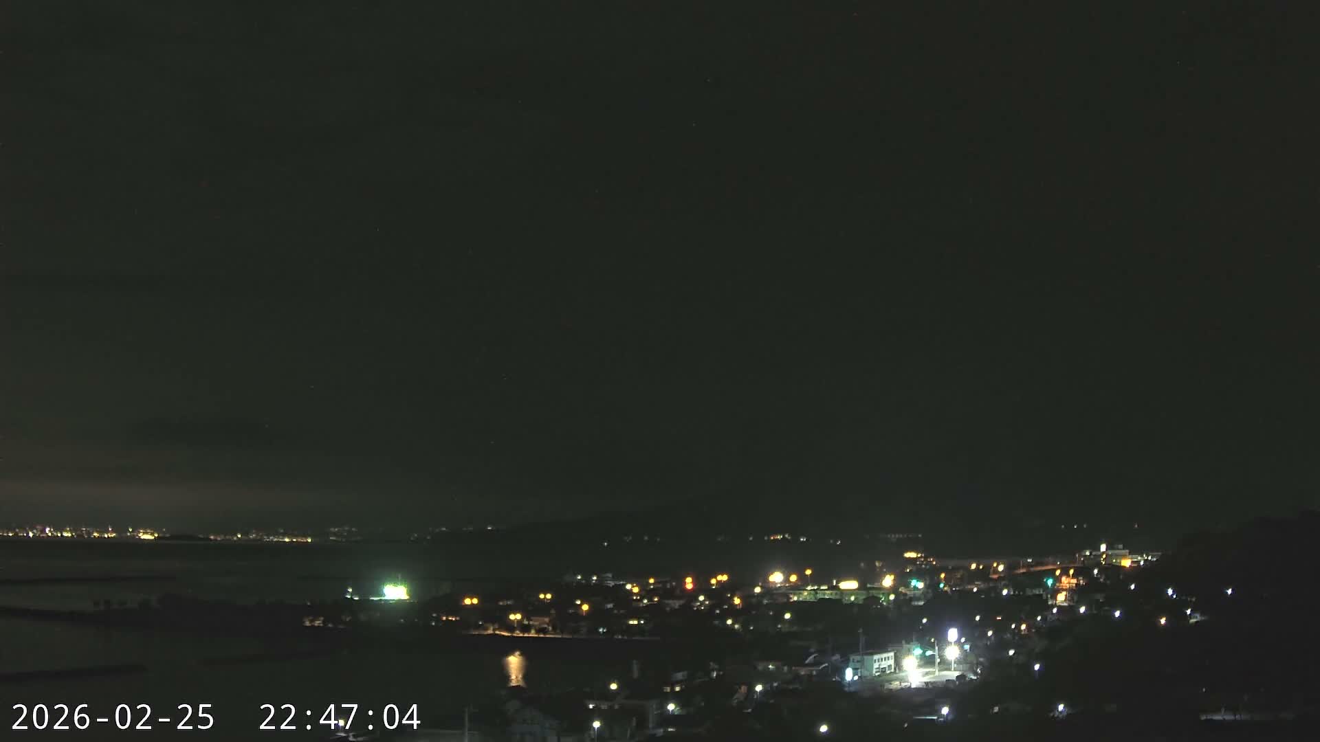 Tarumizu City Skyline & Sakurajima Living Volcano View ( 垂水市のスカイラインと桜島の活火山ビュー ) Live Cam - Hamabira, Tarumizu, Kagoshima Prefecture, Kyushu, Japan