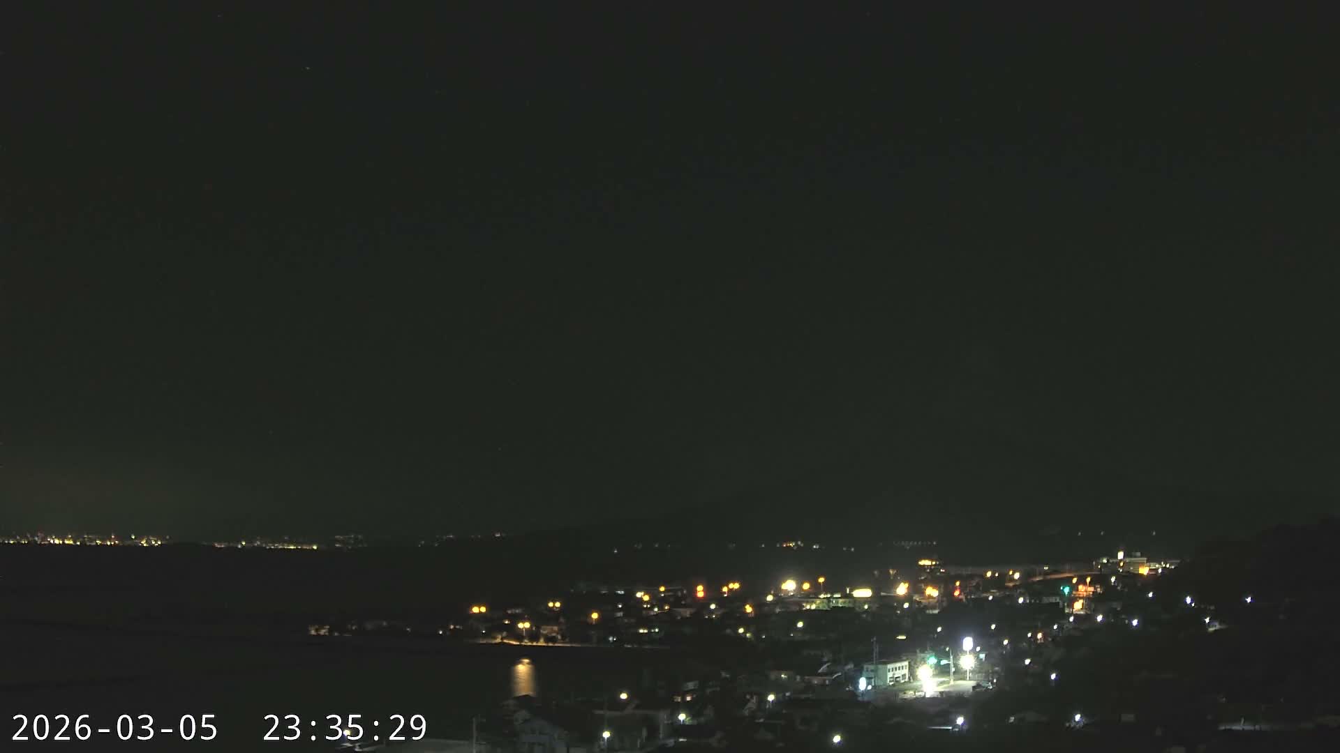 Tarumizu City Skyline & Sakurajima Living Volcano View ( 垂水市のスカイラインと桜島の活火山ビュー ) Live Cam - Hamabira, Tarumizu, Kagoshima Prefecture, Kyushu, Japan