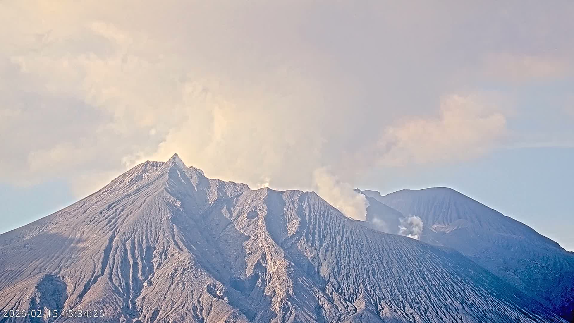 Sakurajima Living Volcano Craters Observation  from Tarumizu City ( 垂水市から桜島活火山火口を観察 ) Live Cam - Ichiki, Tarumizu, Kagoshima Prefecture, Kyushu, Japan