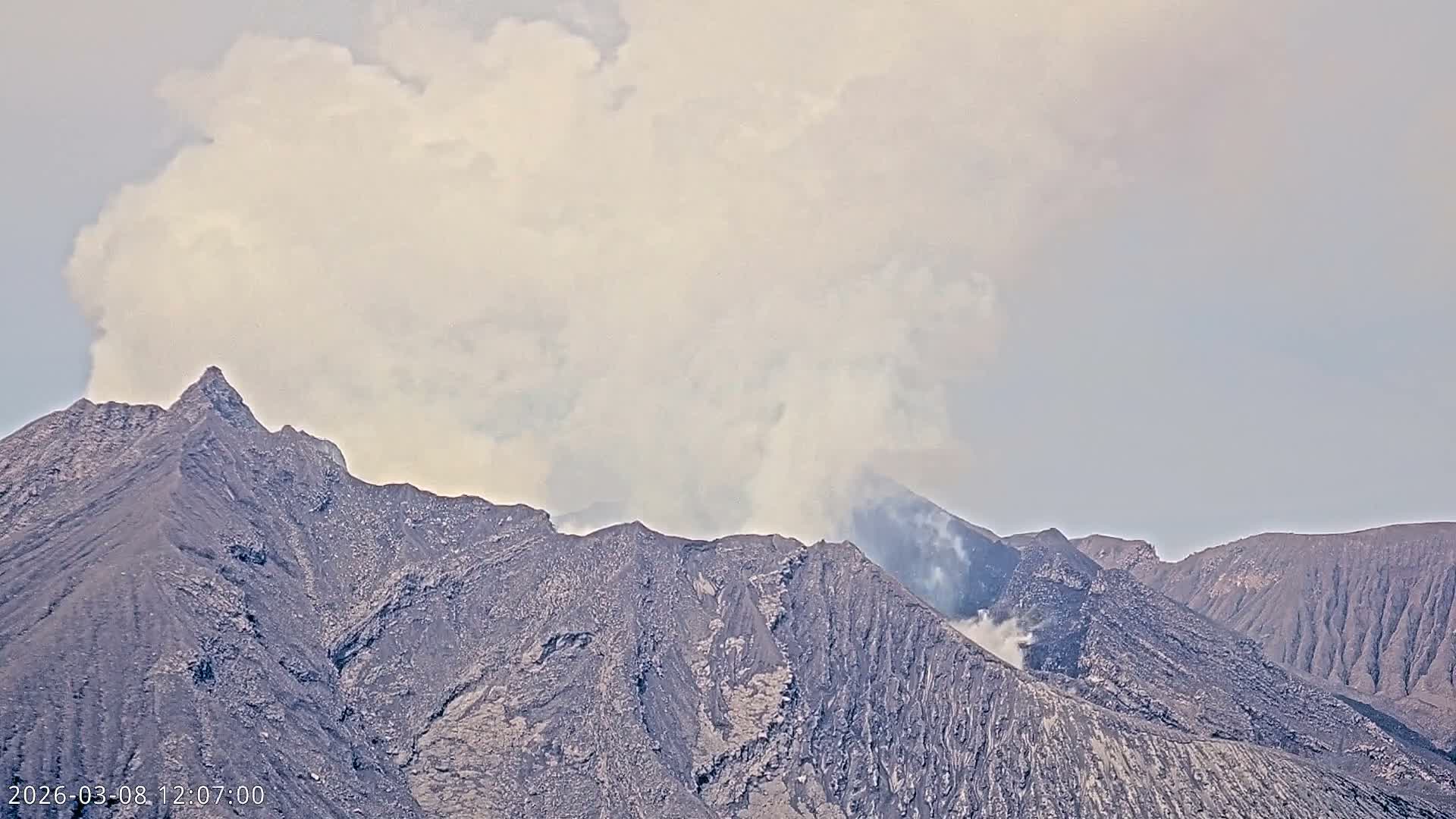 Sakurajima Living Volcano Craters Observation  from Tarumizu City ( 垂水市から桜島活火山火口を観察 ) Live Cam - Ichiki, Tarumizu, Kagoshima Prefecture, Kyushu, Japan