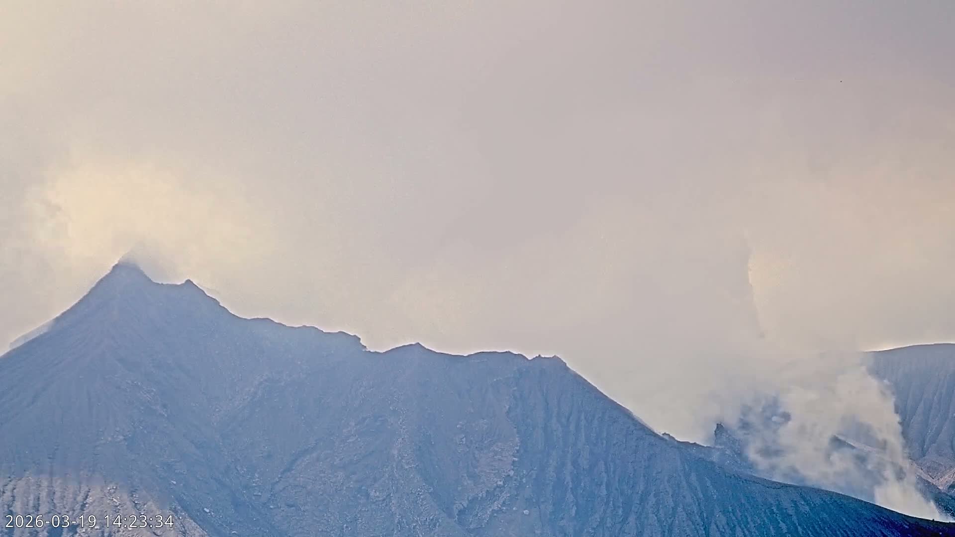 Sakurajima Living Volcano Craters Observation  from Tarumizu City ( 垂水市から桜島活火山火口を観察 ) Live Cam - Ichiki, Tarumizu, Kagoshima Prefecture, Kyushu, Japan