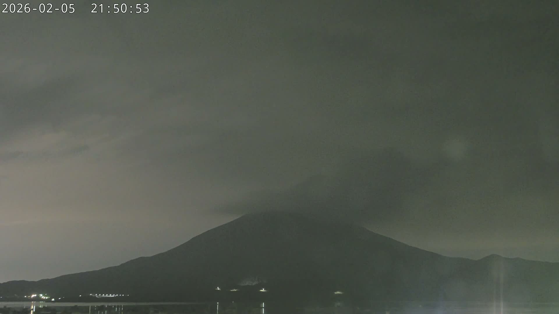 Tarumizu, Kaigata Fishing Port & Sakurajima Living Volcano View ( 垂水・貝潟漁港＆桜島リビングボルケーノビュー )  Live Cam - Kaigata, Tarumizu, Kagoshima Prefecture, Kyushu, Japan