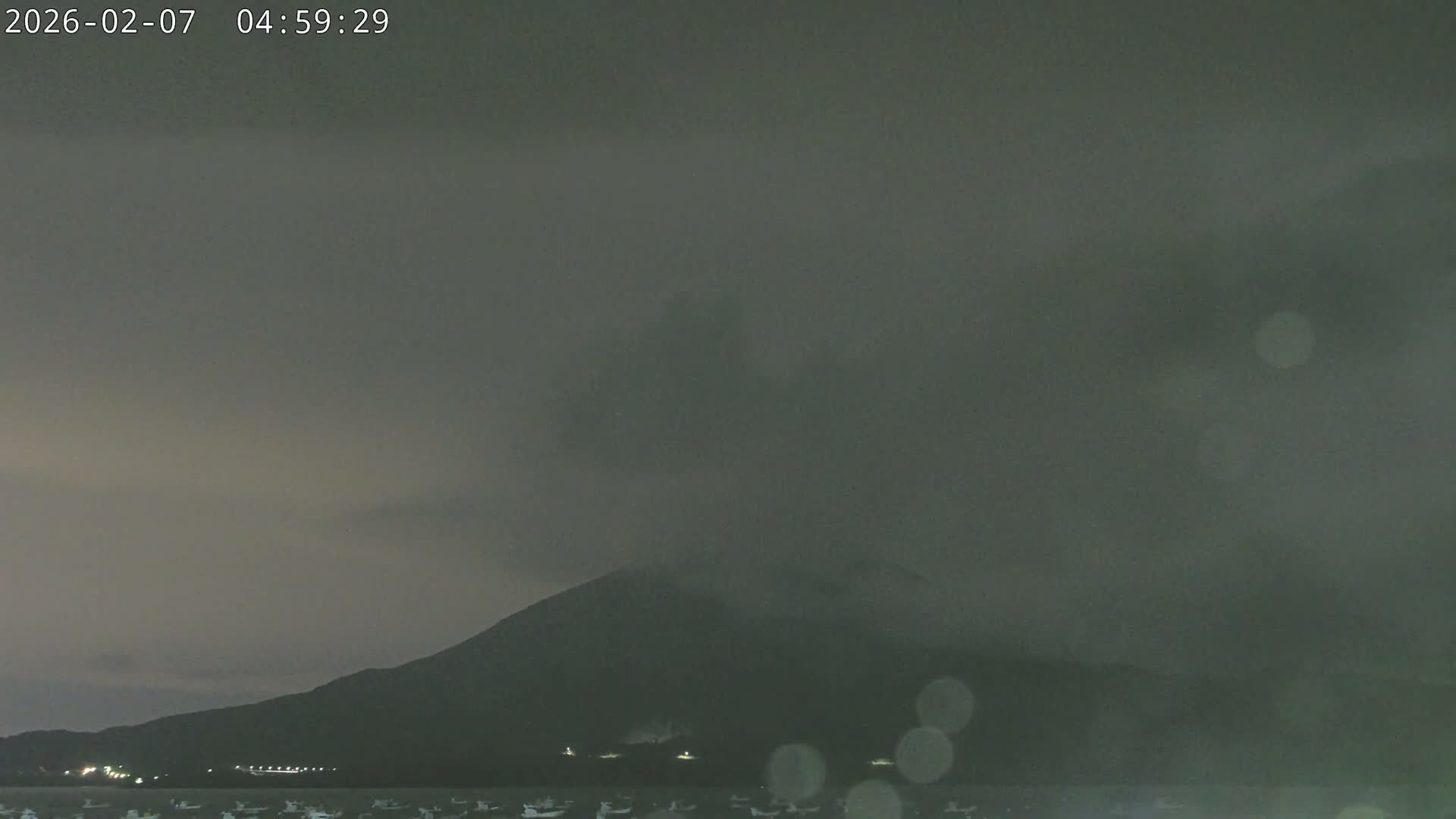 Tarumizu, Kaigata Fishing Port & Sakurajima Living Volcano View ( 垂水・貝潟漁港＆桜島リビングボルケーノビュー )  Live Cam - Kaigata, Tarumizu, Kagoshima Prefecture, Kyushu, Japan
