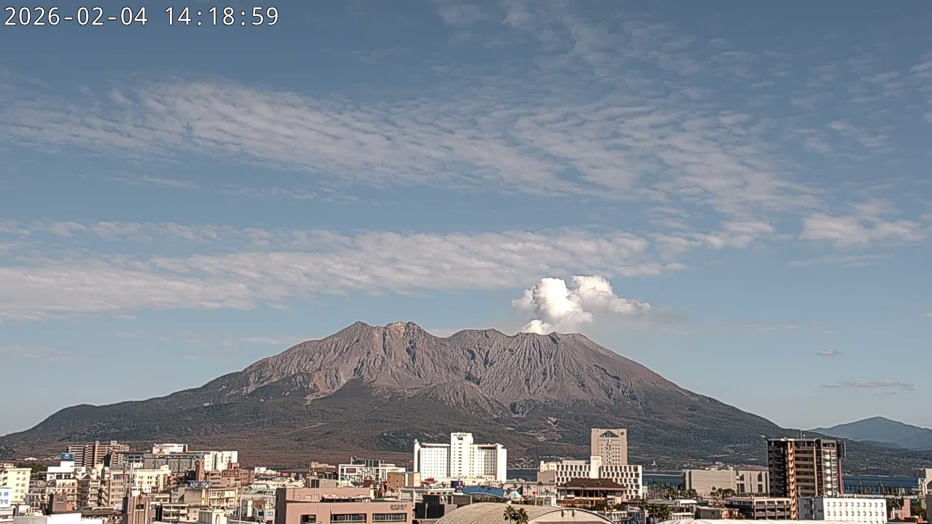 Kagoshima City Skyline & Sakurajima Living Volcano View ( 鹿児島市街のスカイラインと桜島の活火山 ) Live Cam - Kamoikeshinmachi, Kagoshima, Kagoshima Prefecture, Kyushu, Japan