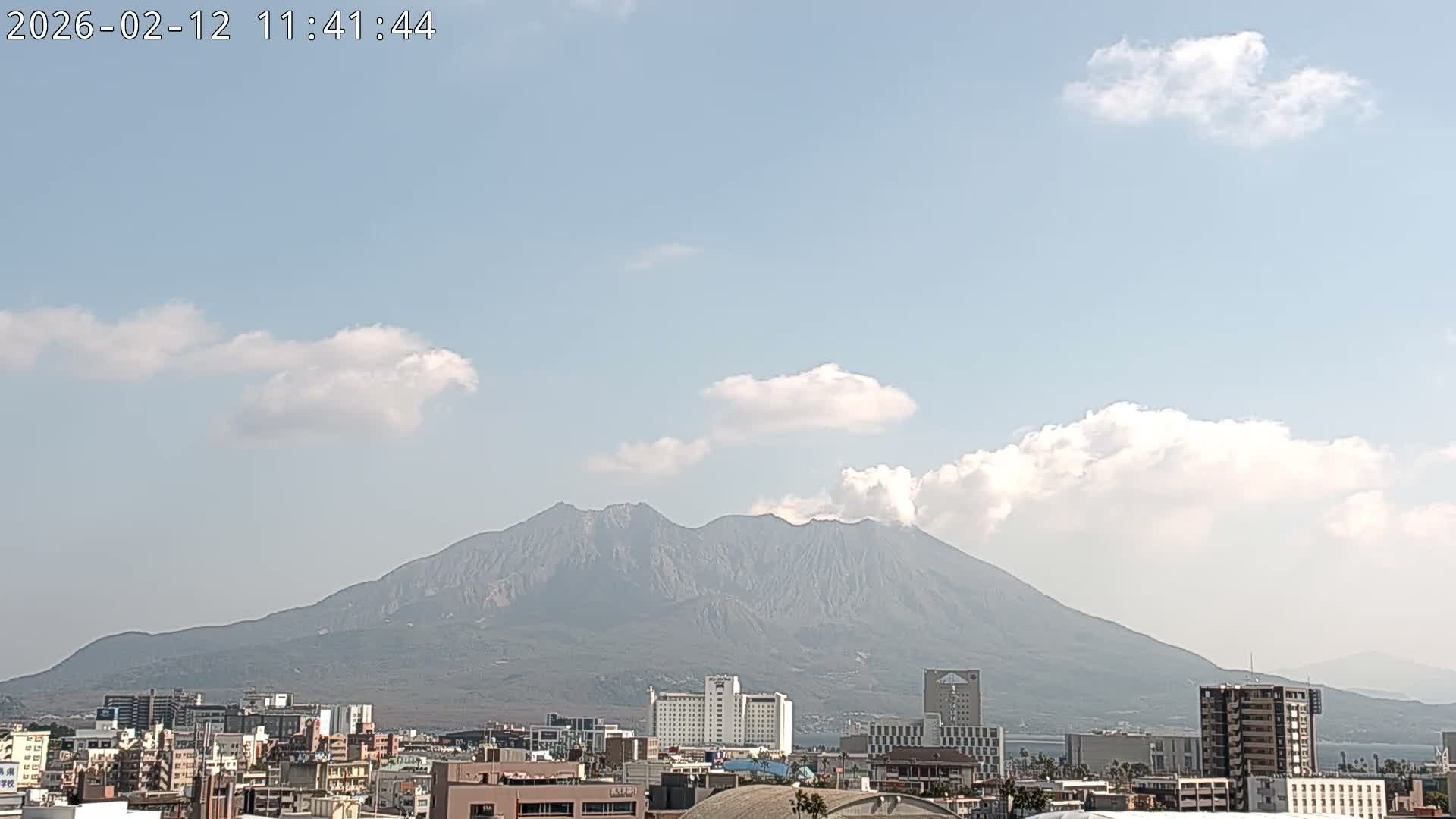 Kagoshima City Skyline & Sakurajima Living Volcano View ( 鹿児島市街のスカイラインと桜島の活火山 ) Live Cam - Kamoikeshinmachi, Kagoshima, Kagoshima Prefecture, Kyushu, Japan