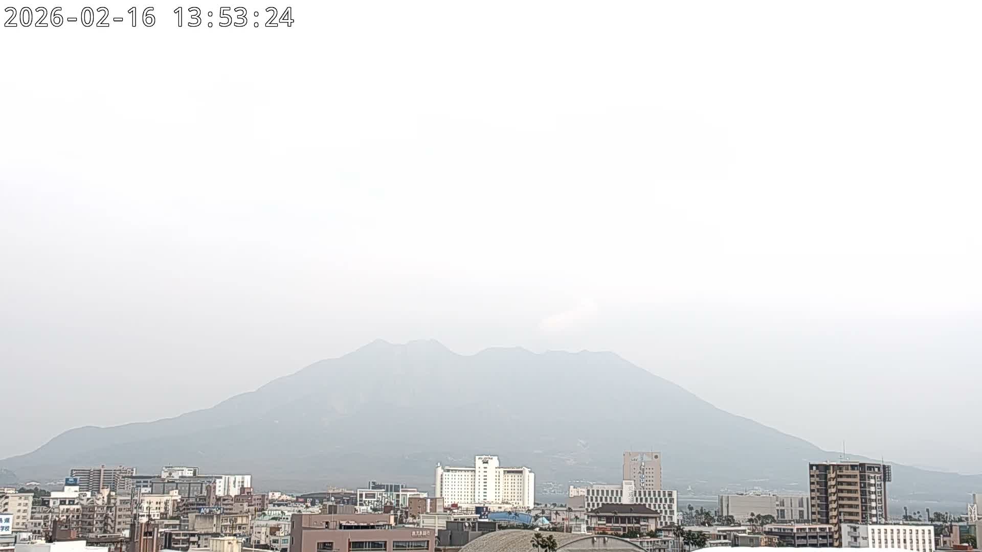 Kagoshima City Skyline & Sakurajima Living Volcano View ( 鹿児島市街のスカイラインと桜島の活火山 ) Live Cam - Kamoikeshinmachi, Kagoshima, Kagoshima Prefecture, Kyushu, Japan