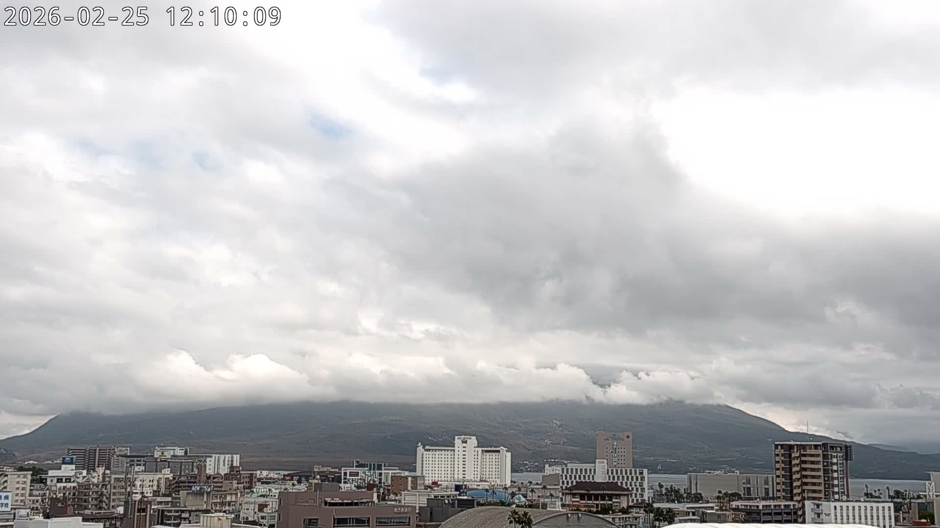 Kagoshima City Skyline & Sakurajima Living Volcano View ( 鹿児島市街のスカイラインと桜島の活火山 ) Live Cam - Kamoikeshinmachi, Kagoshima, Kagoshima Prefecture, Kyushu, Japan