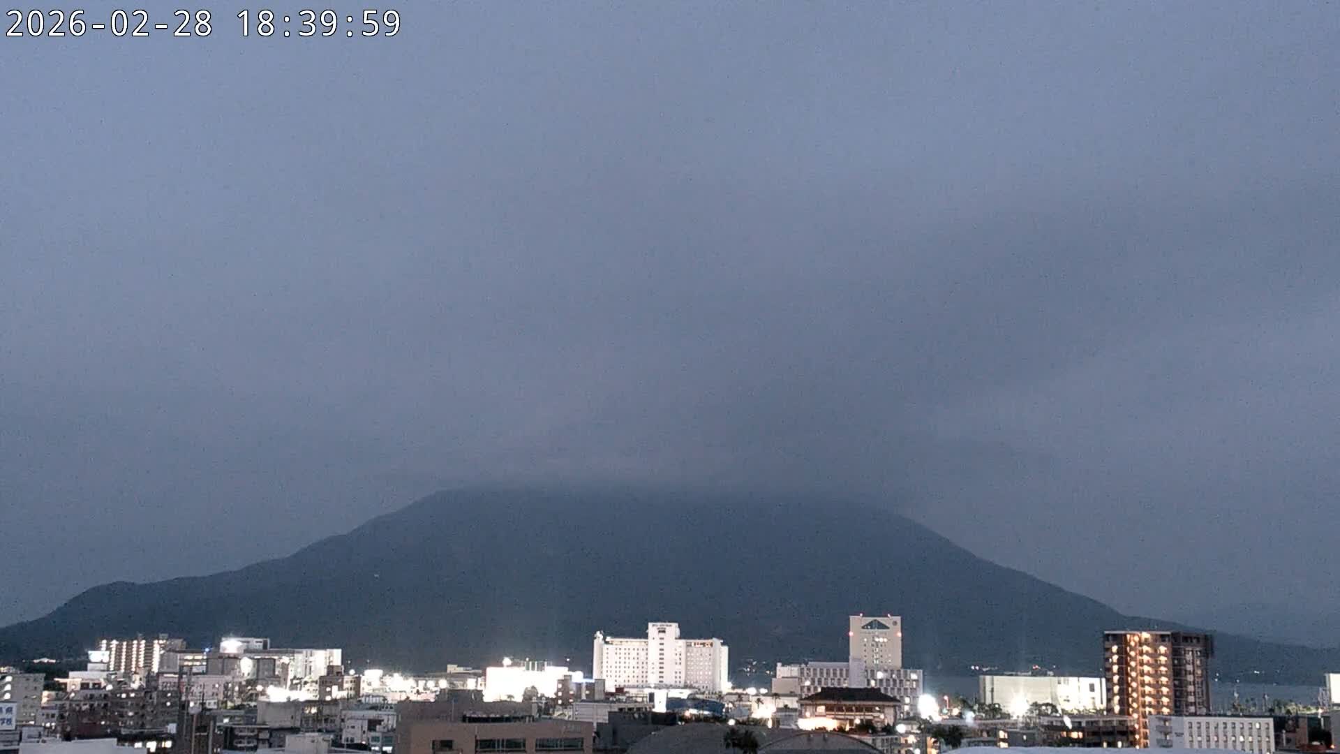 Kagoshima City Skyline & Sakurajima Living Volcano View ( 鹿児島市街のスカイラインと桜島の活火山 ) Live Cam - Kamoikeshinmachi, Kagoshima, Kagoshima Prefecture, Kyushu, Japan